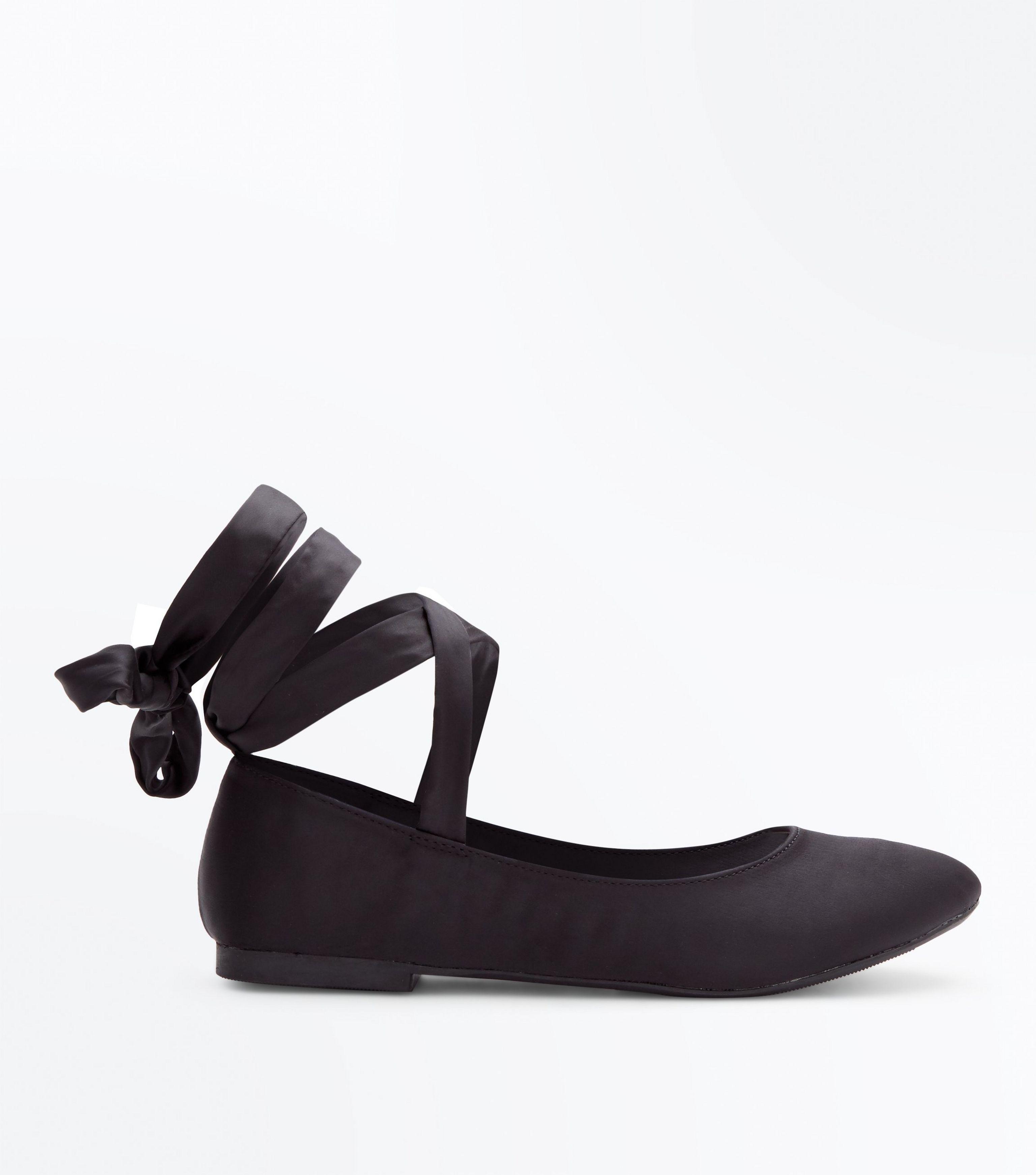 satin ballet shoes with ribbons