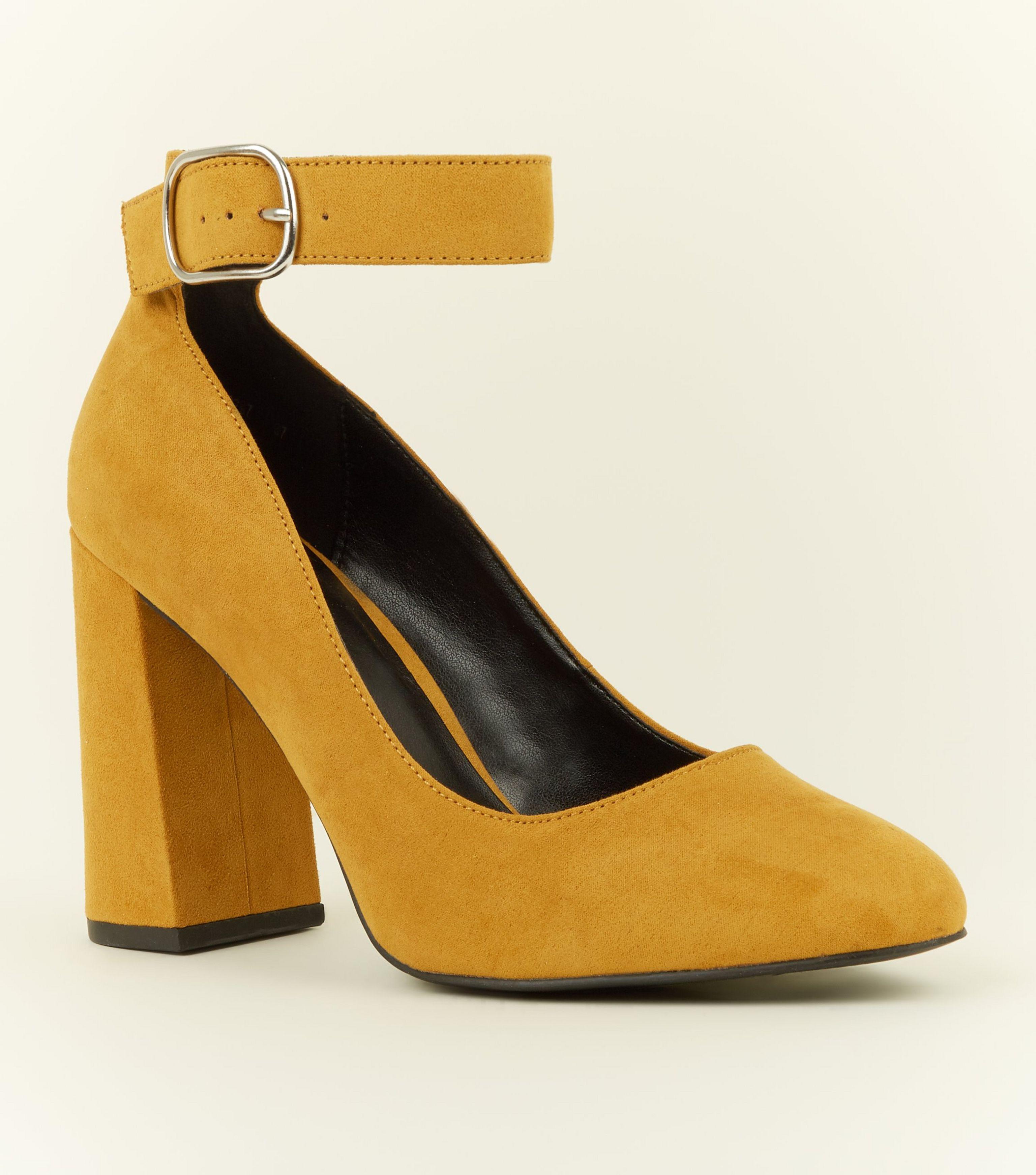 mustard wide fit shoes