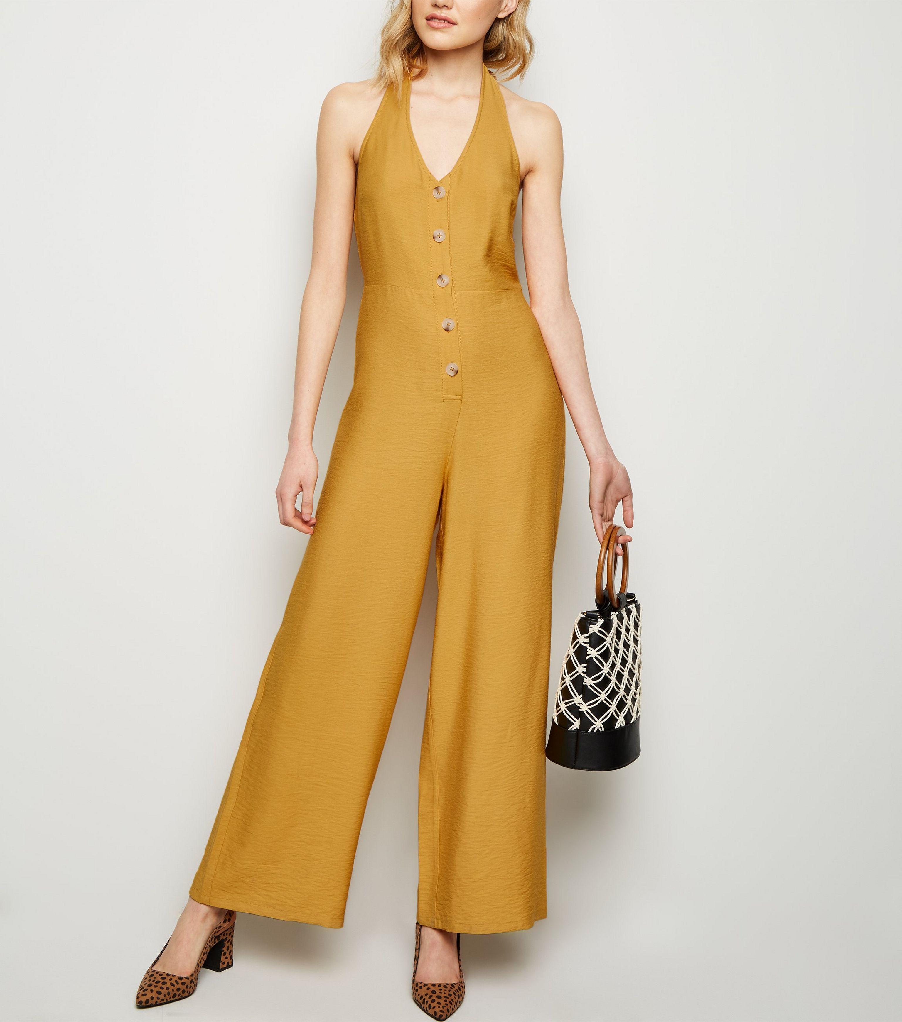 new look halter neck jumpsuit