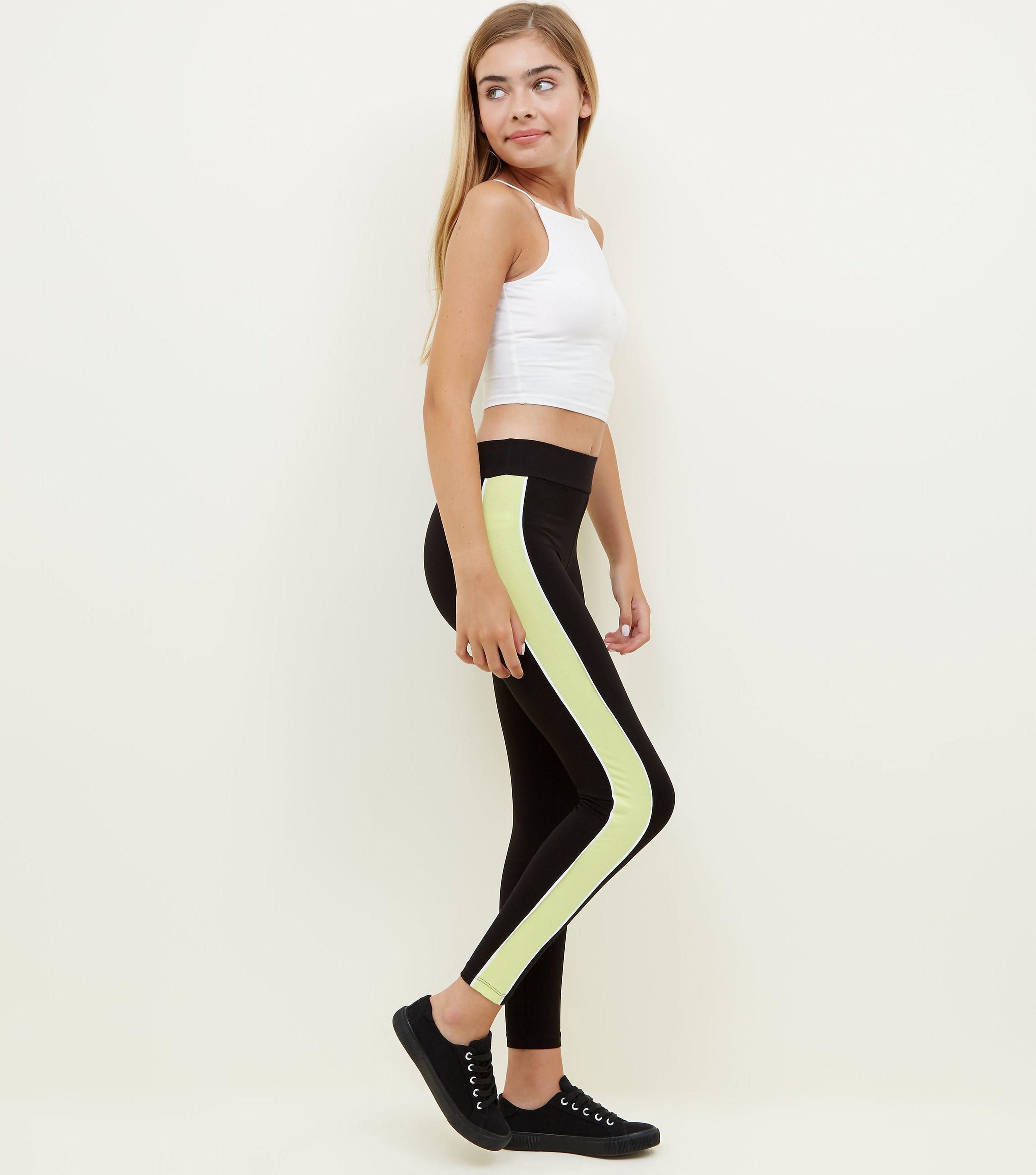 new look stripe leggings