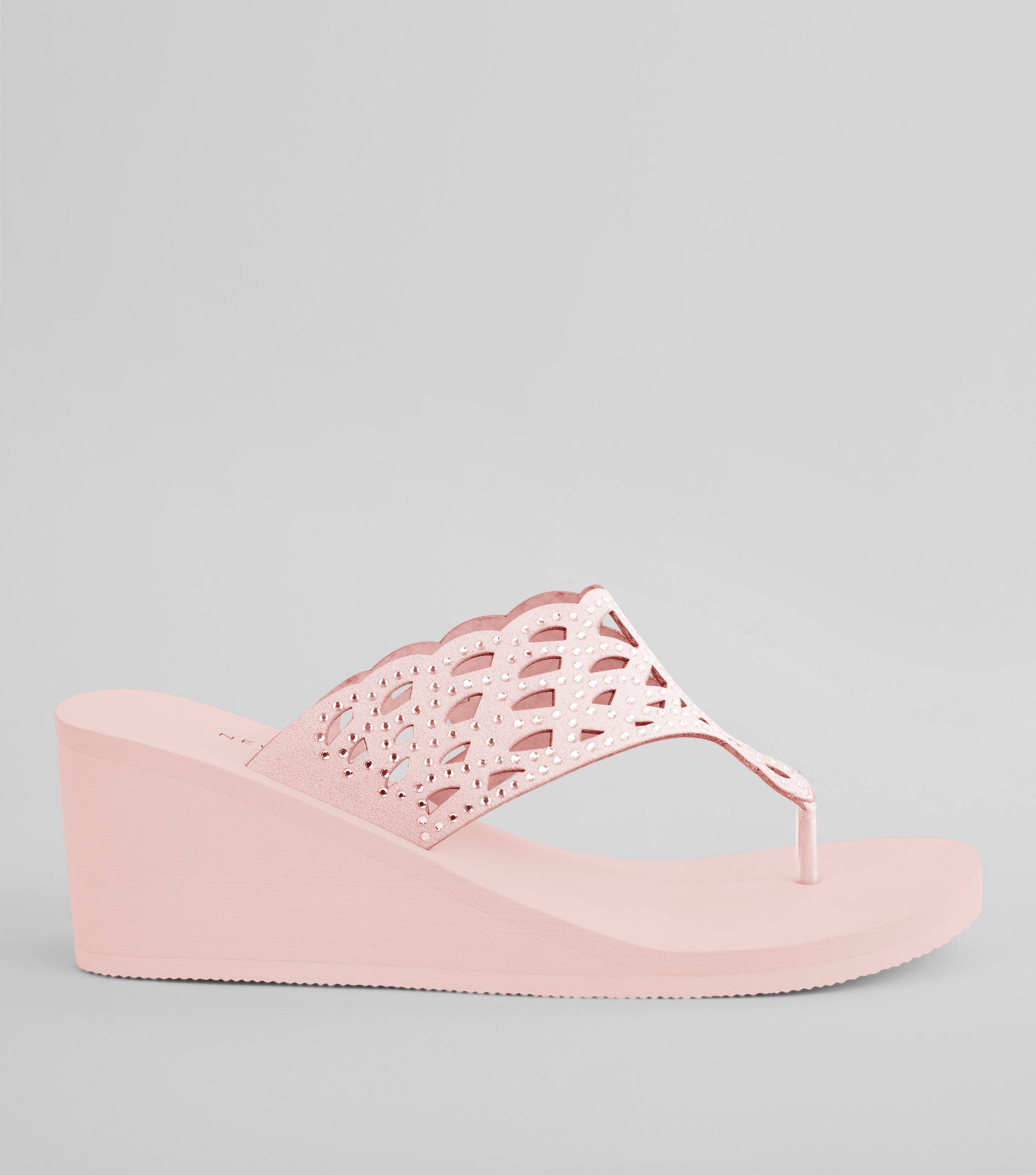 wedge flip flops new look