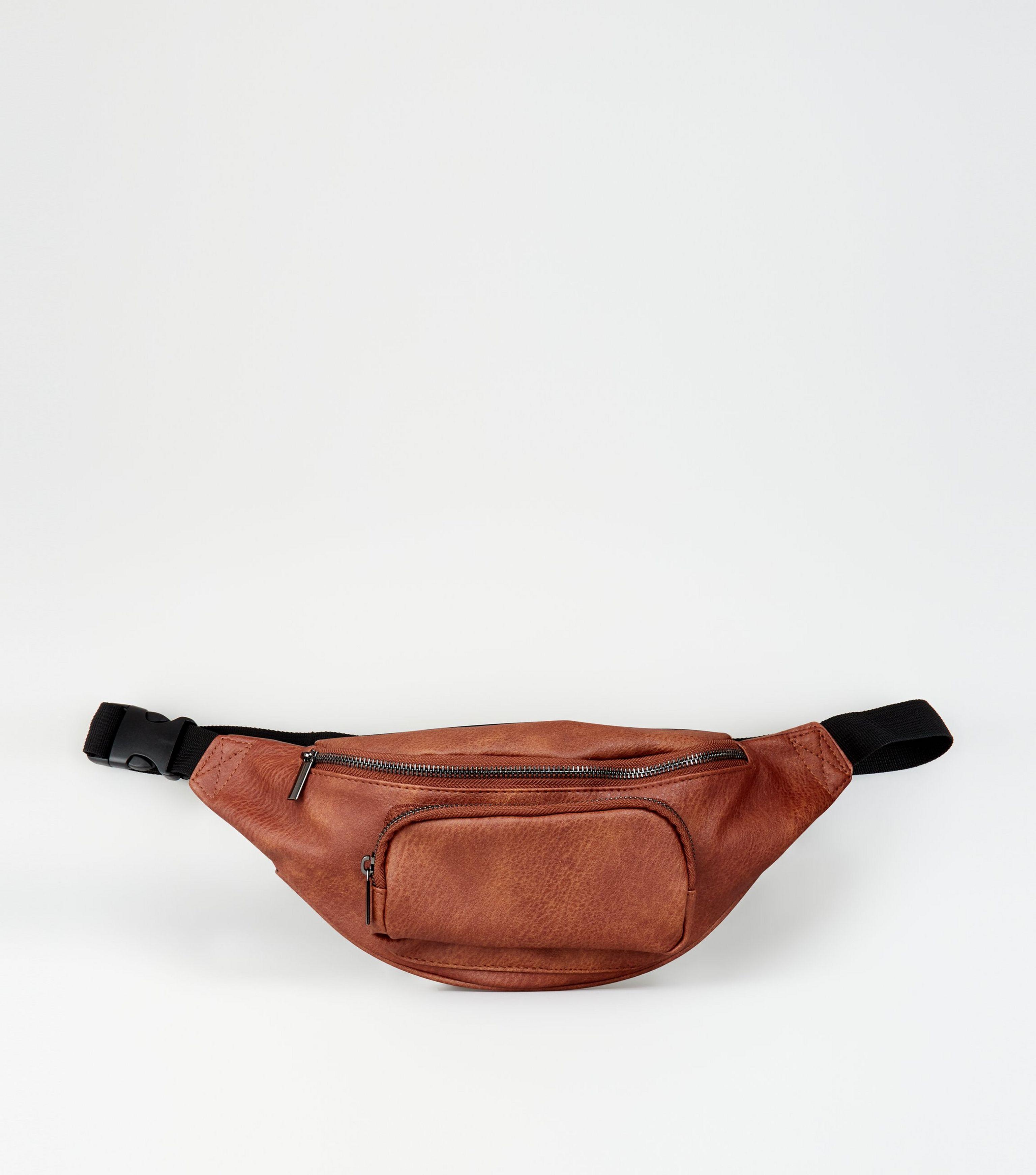 leather look bum bag