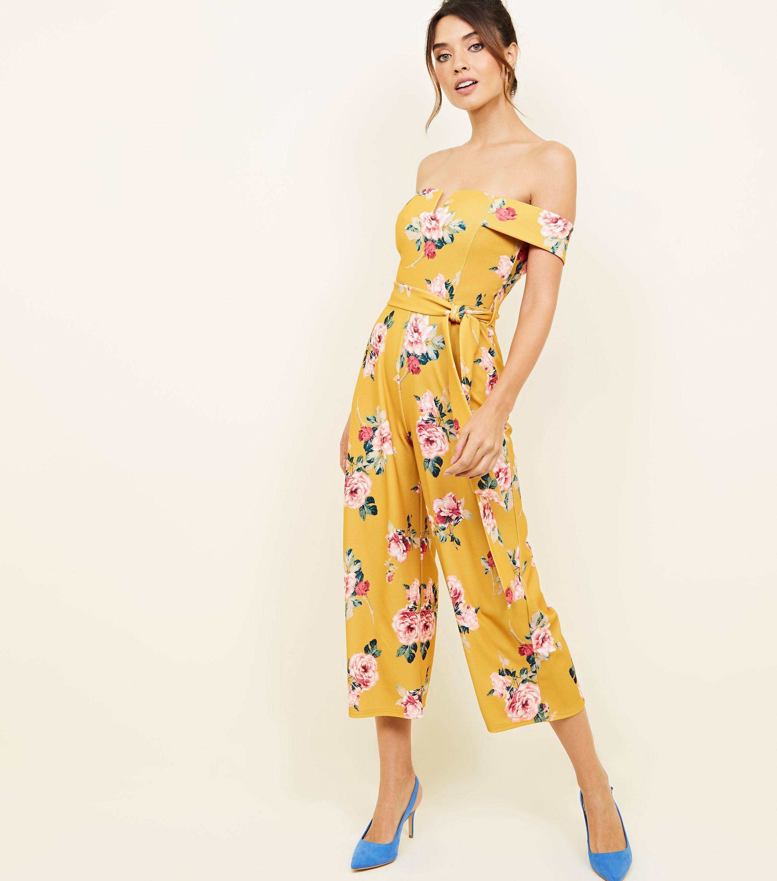 yellow jumpsuit new look