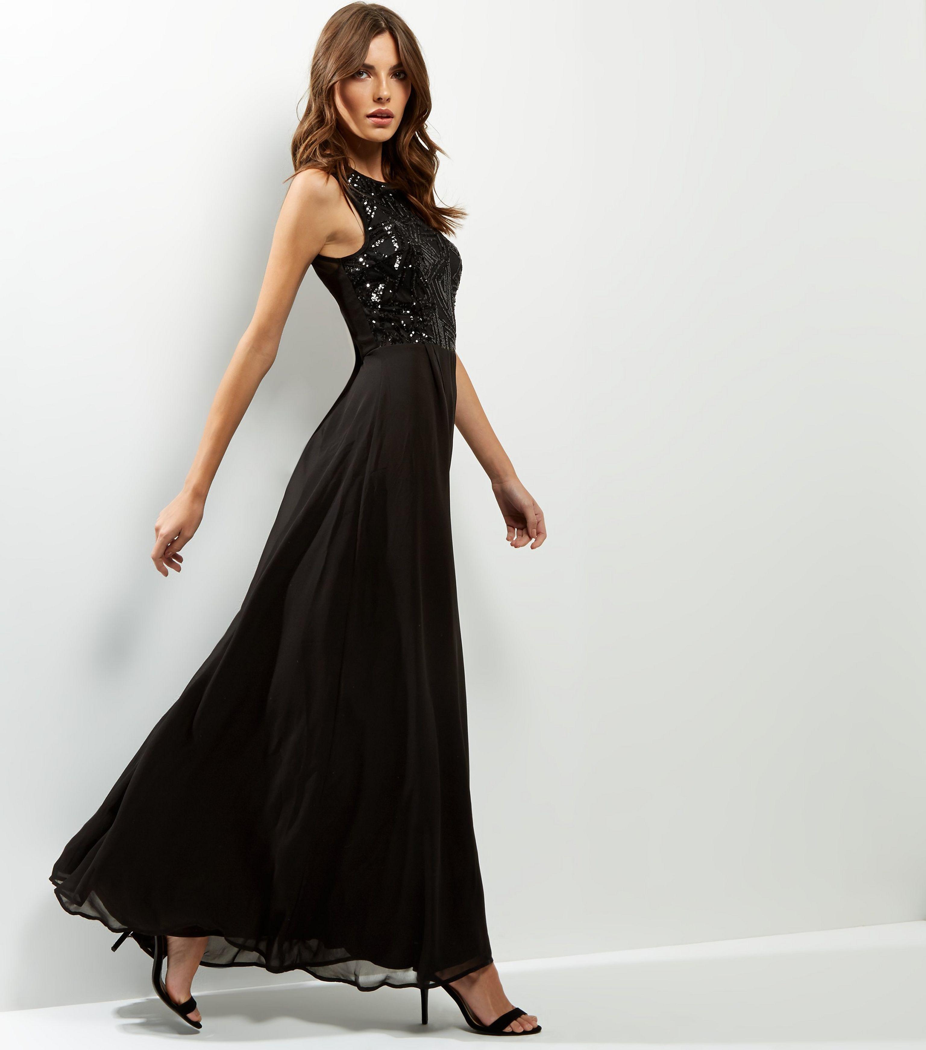 ax paris black maxi dress