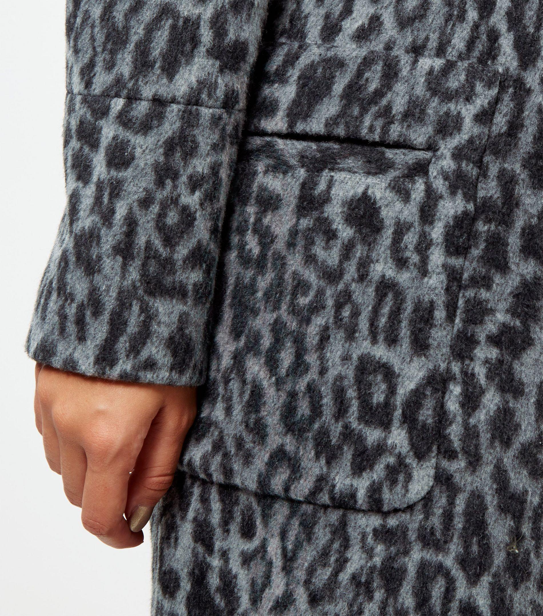 grey leopard print jacket