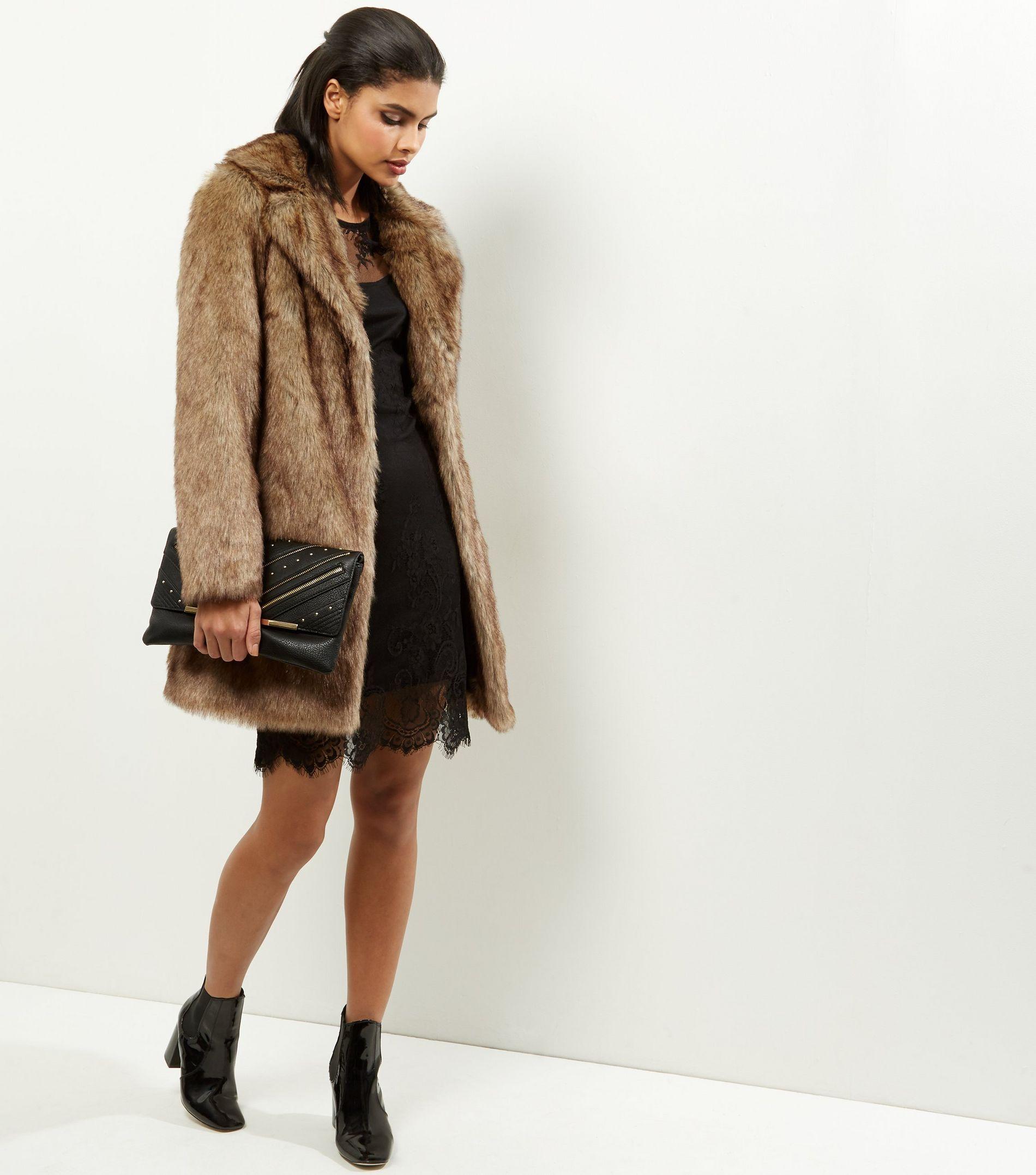 All Listings Womans Size Small New Look Faux Fur Coat Leopard Cheetah Animal Print.