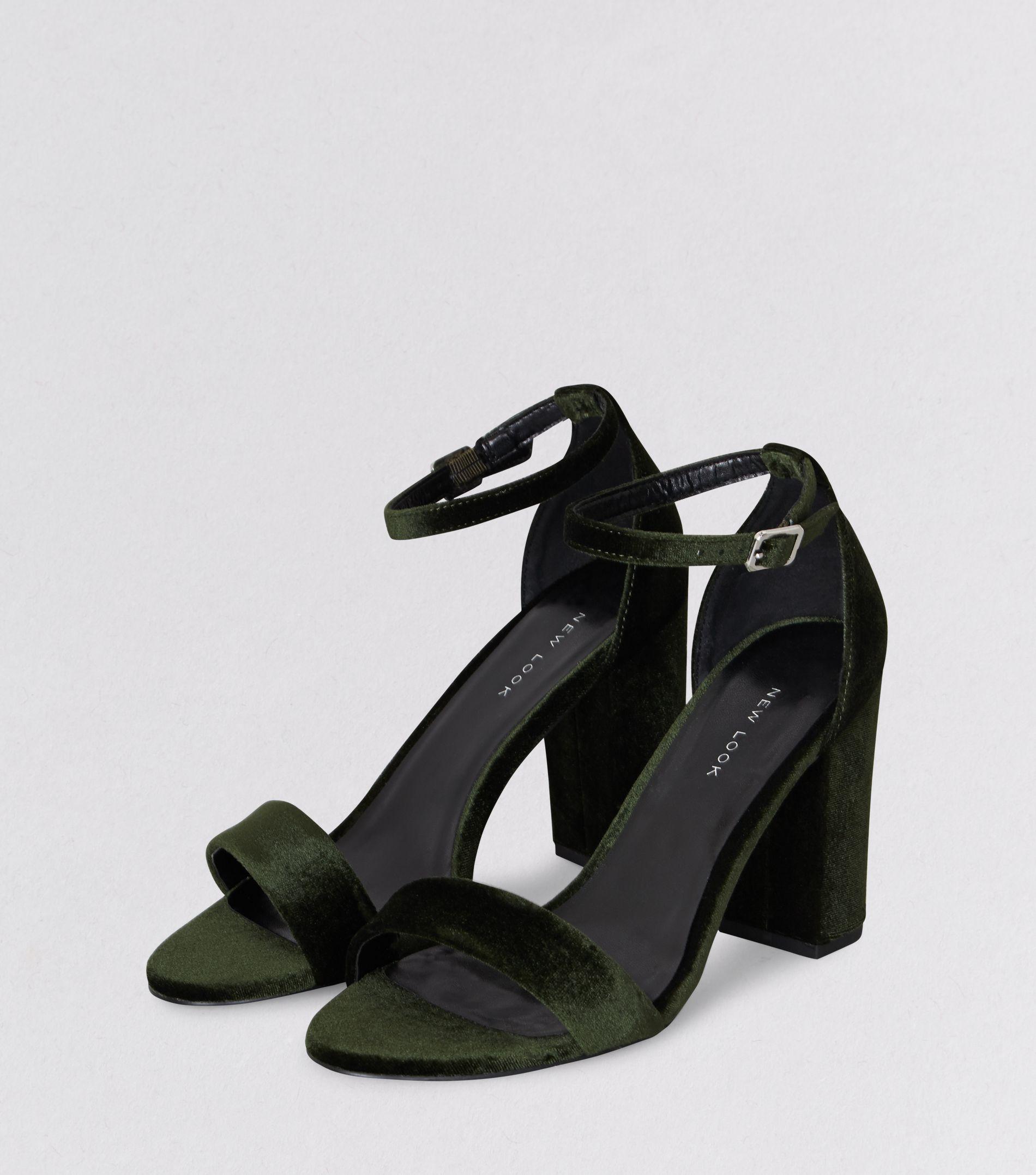 block heels green