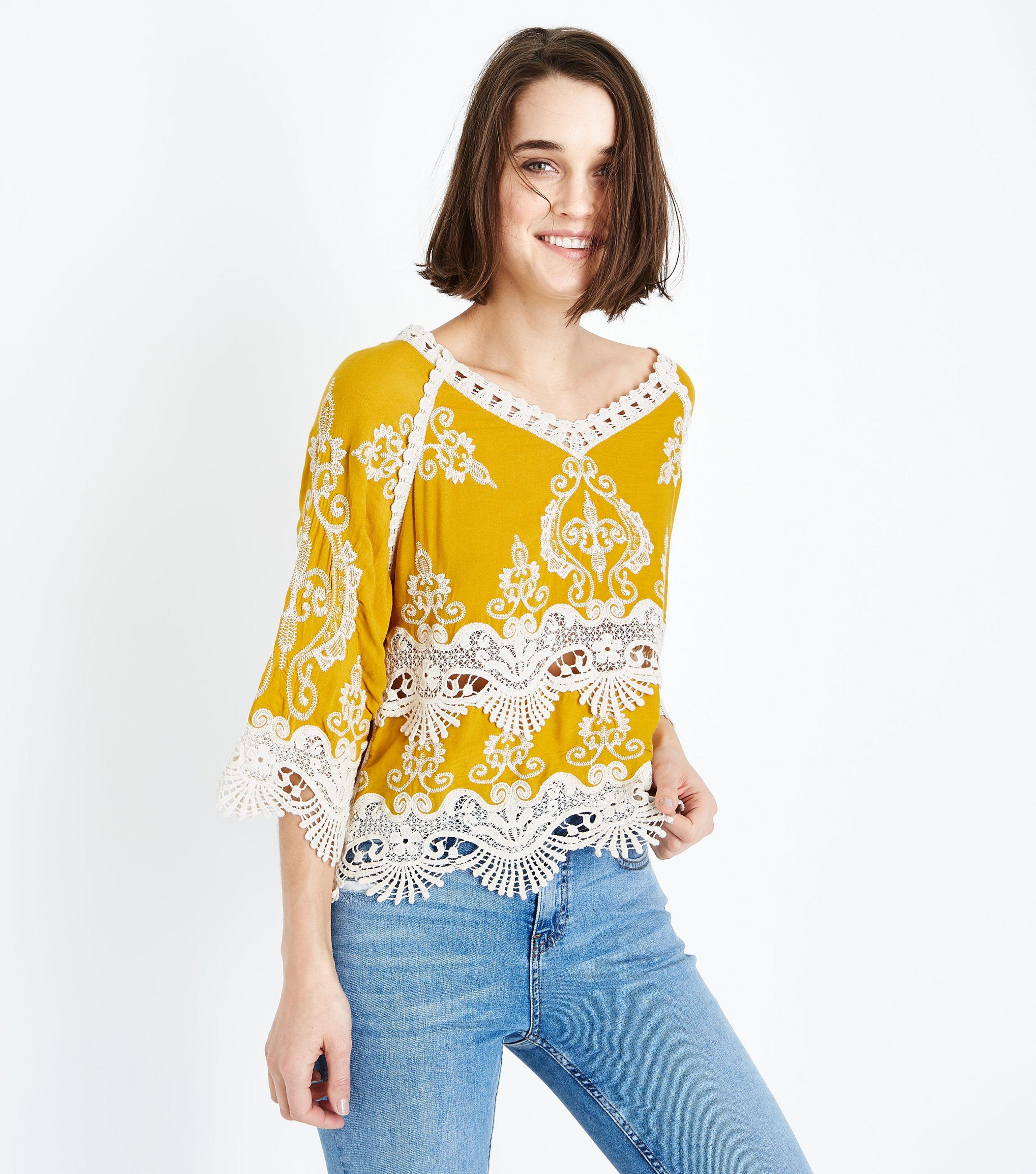 new look crochet top