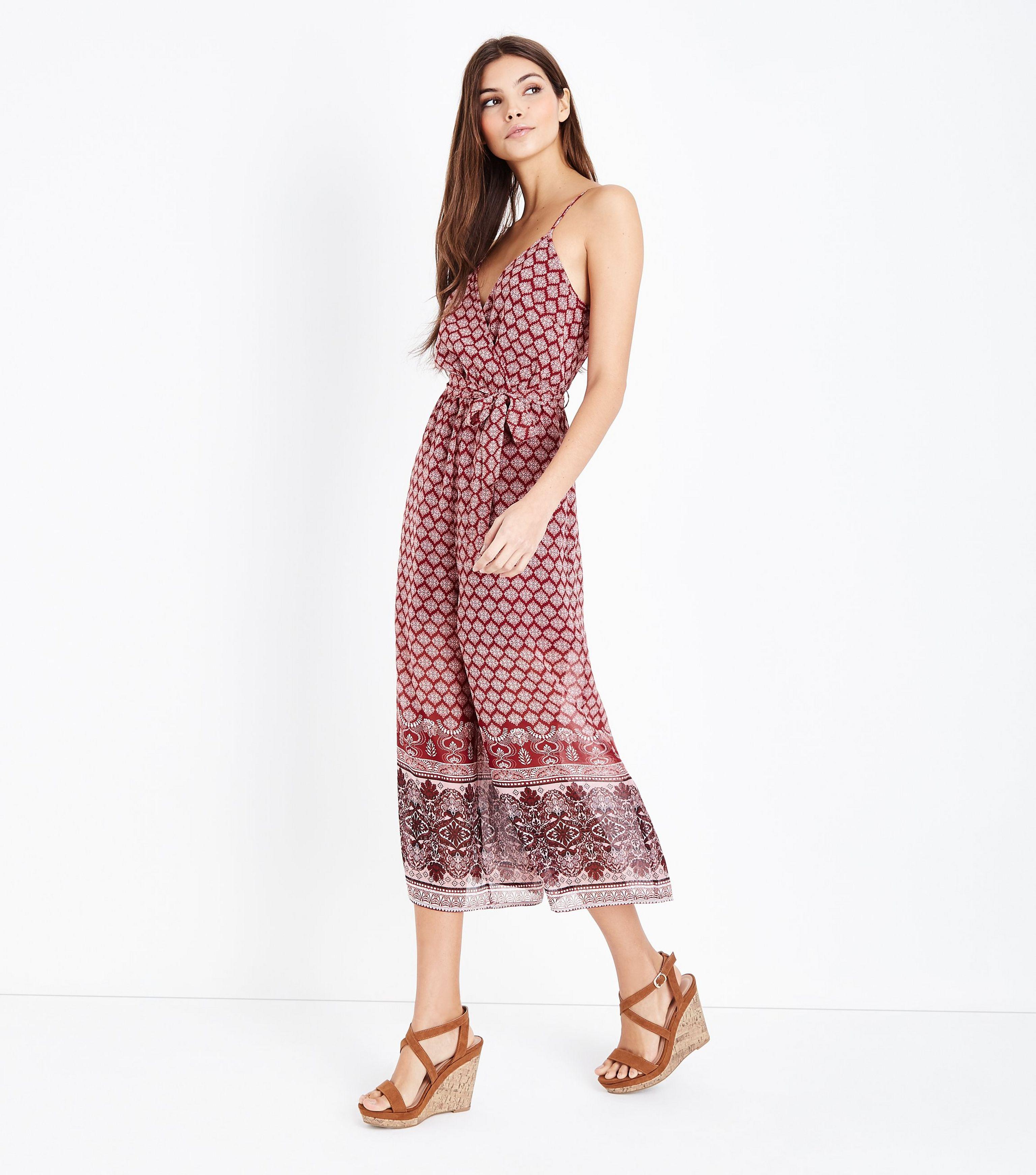 new look pink polka dot jumpsuit