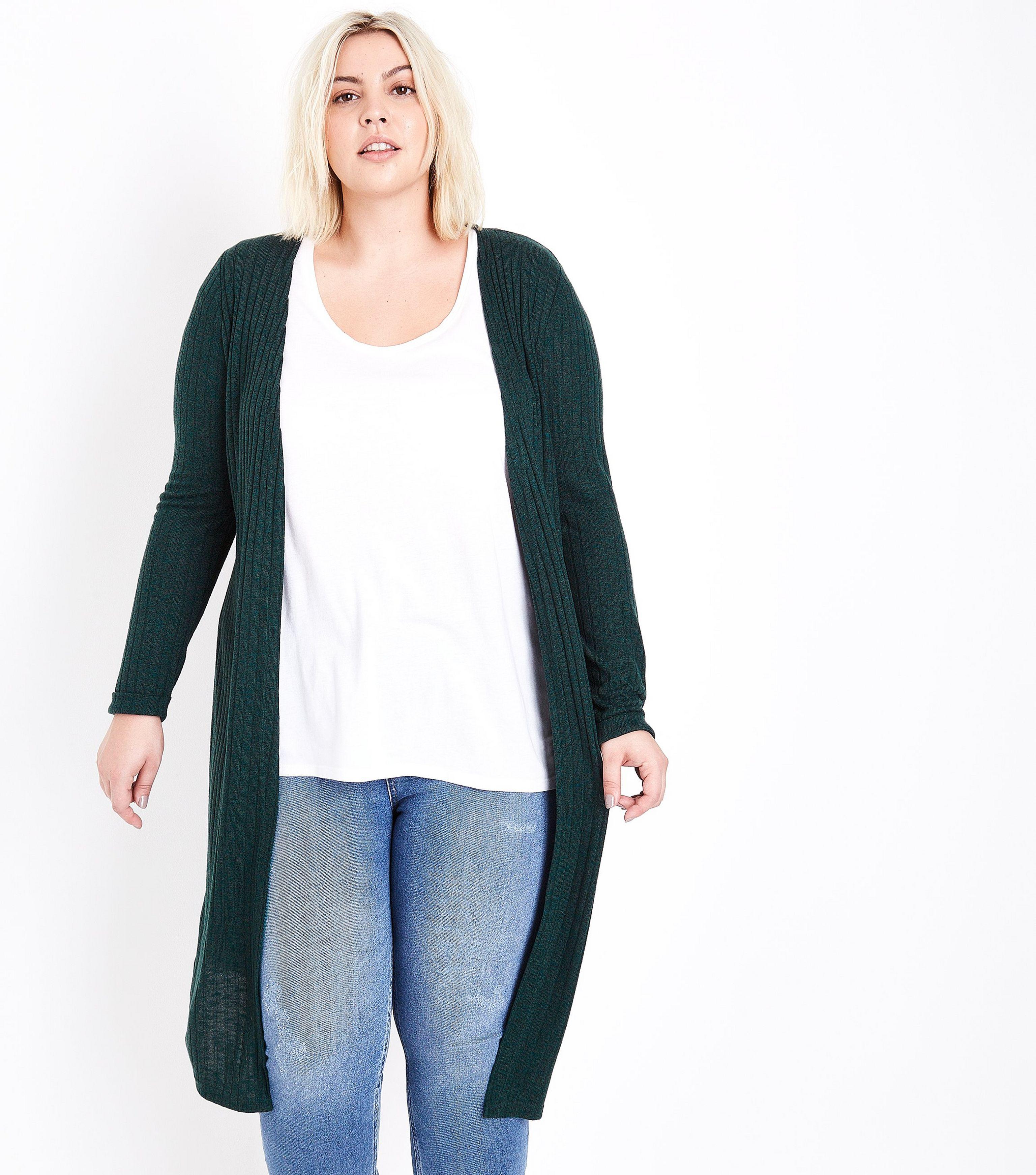 new look green cardigan