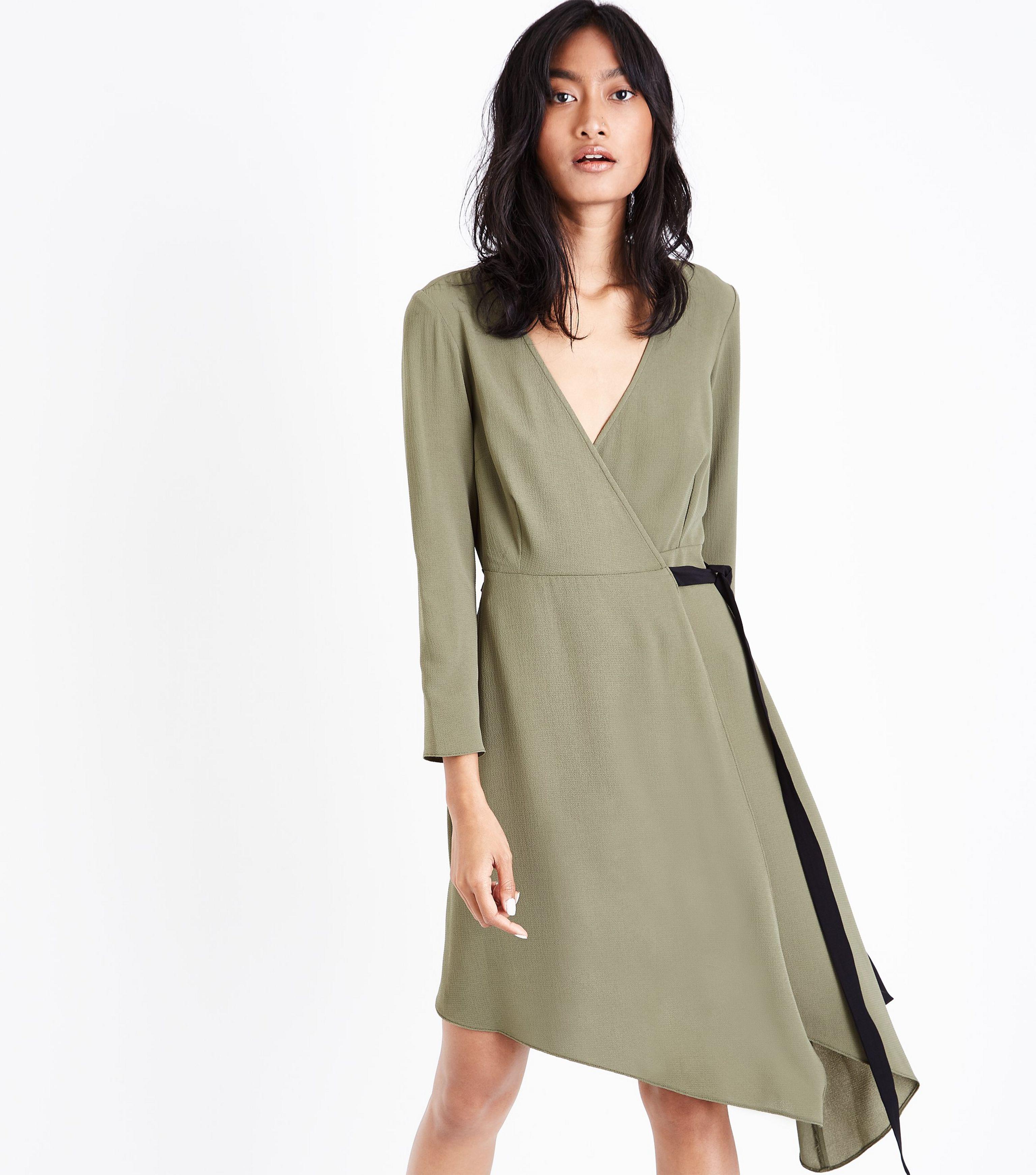 new look midi wrap dress