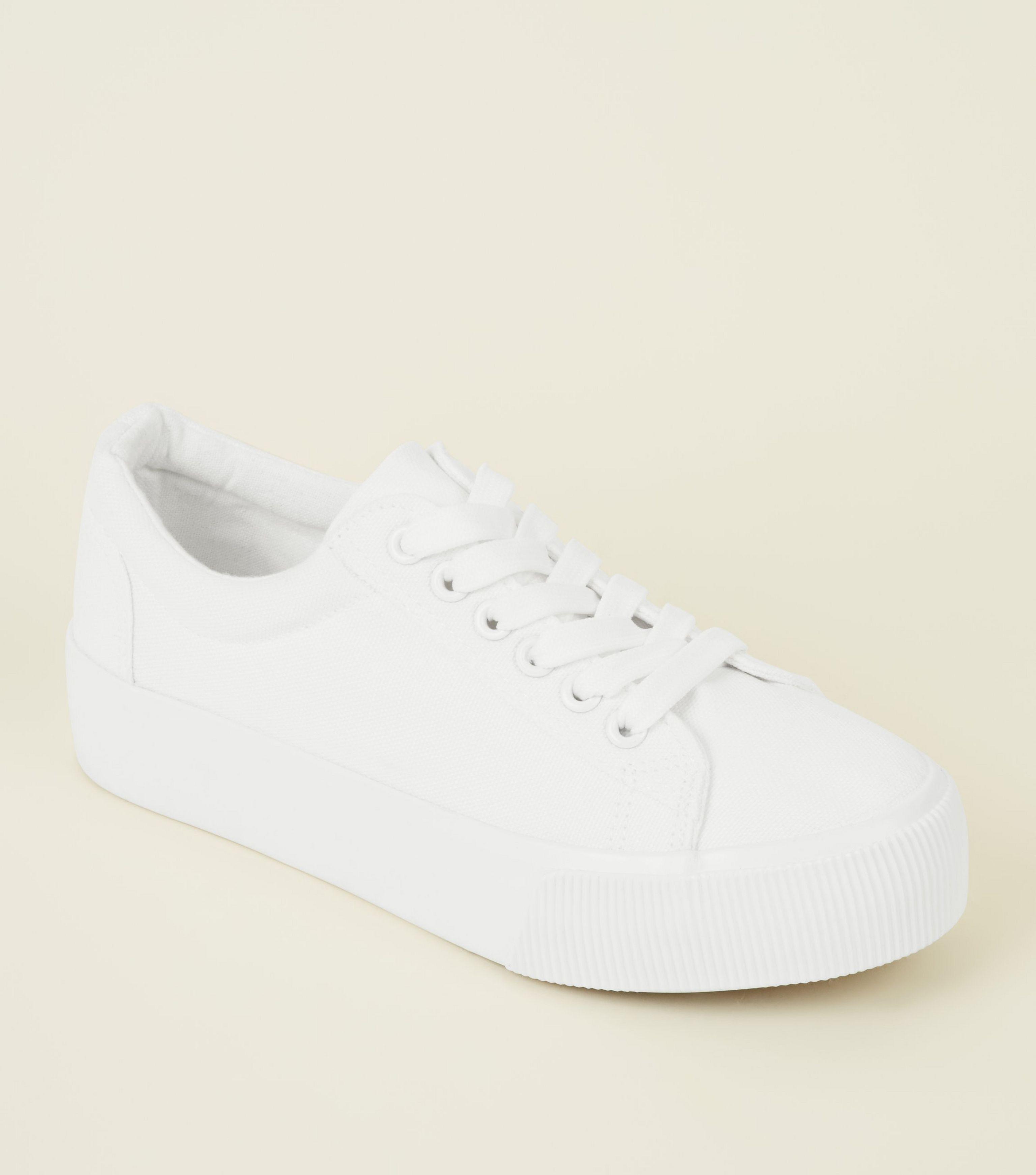 new look flatform trainers
