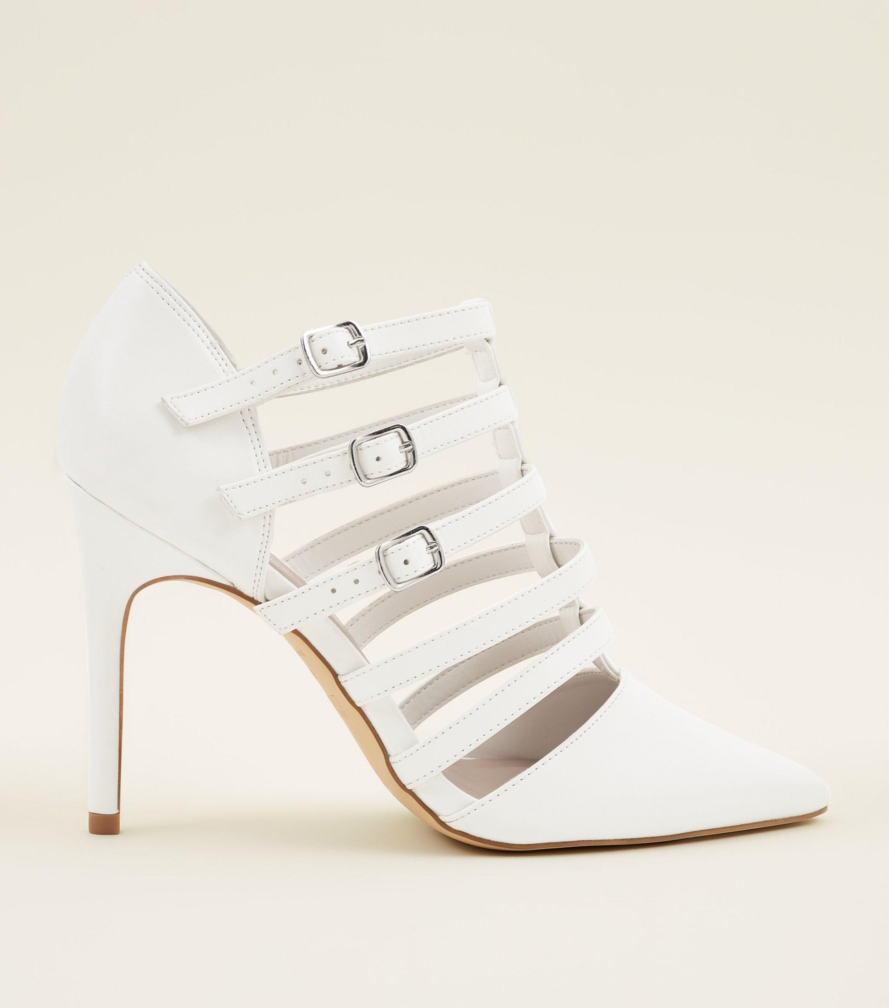 white stilettos new look