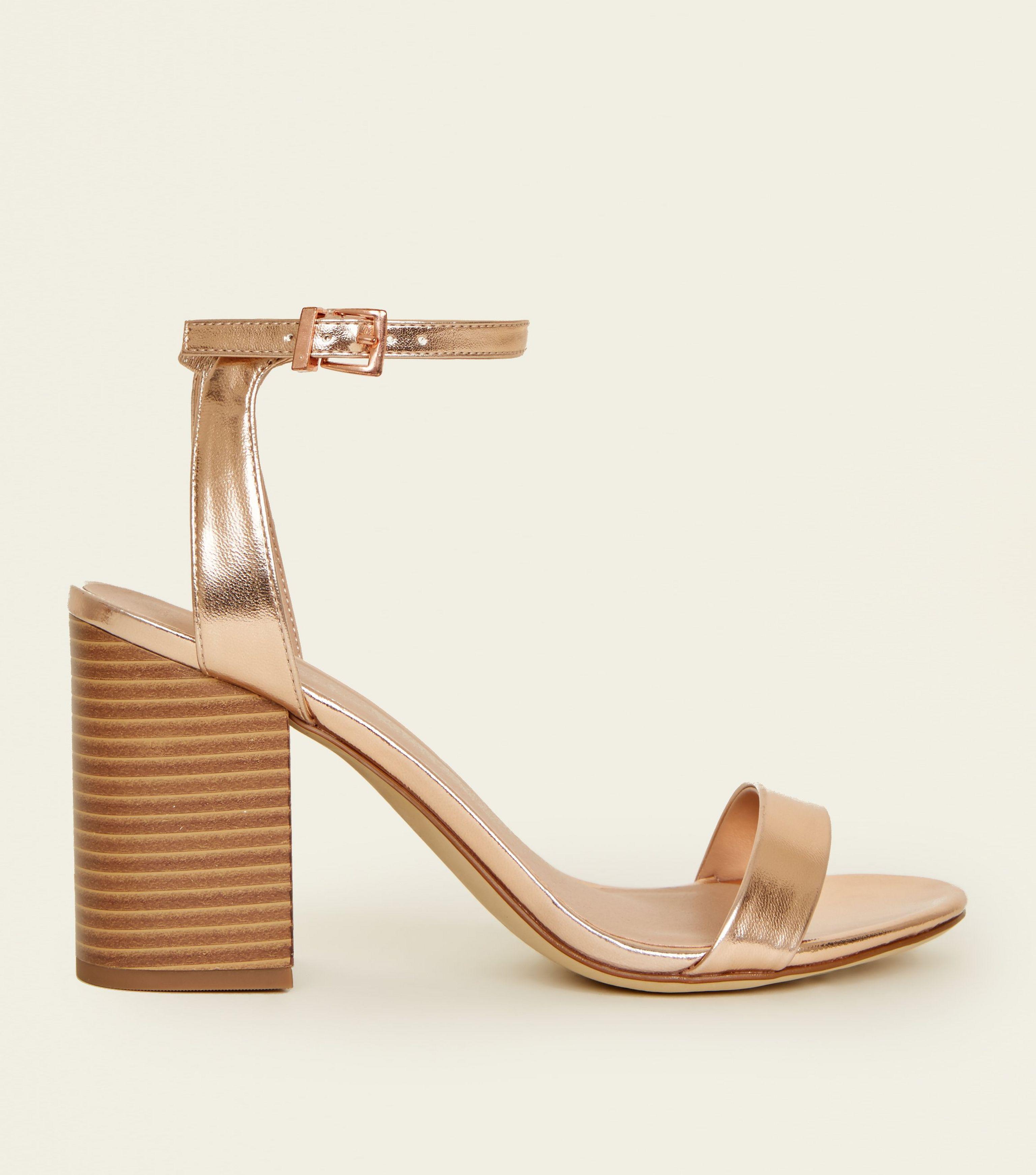 new look gold sandals