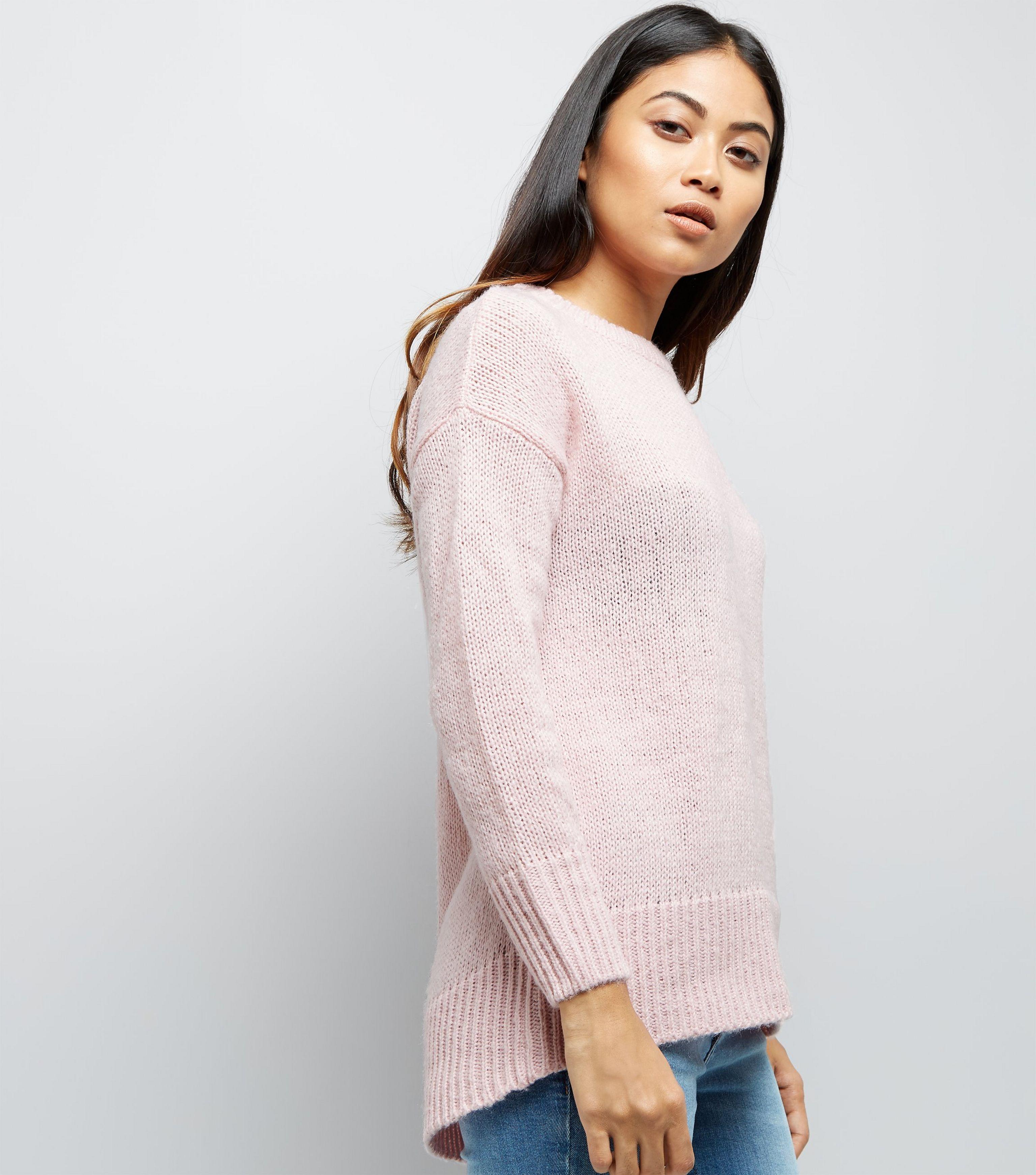 pink longline jumper