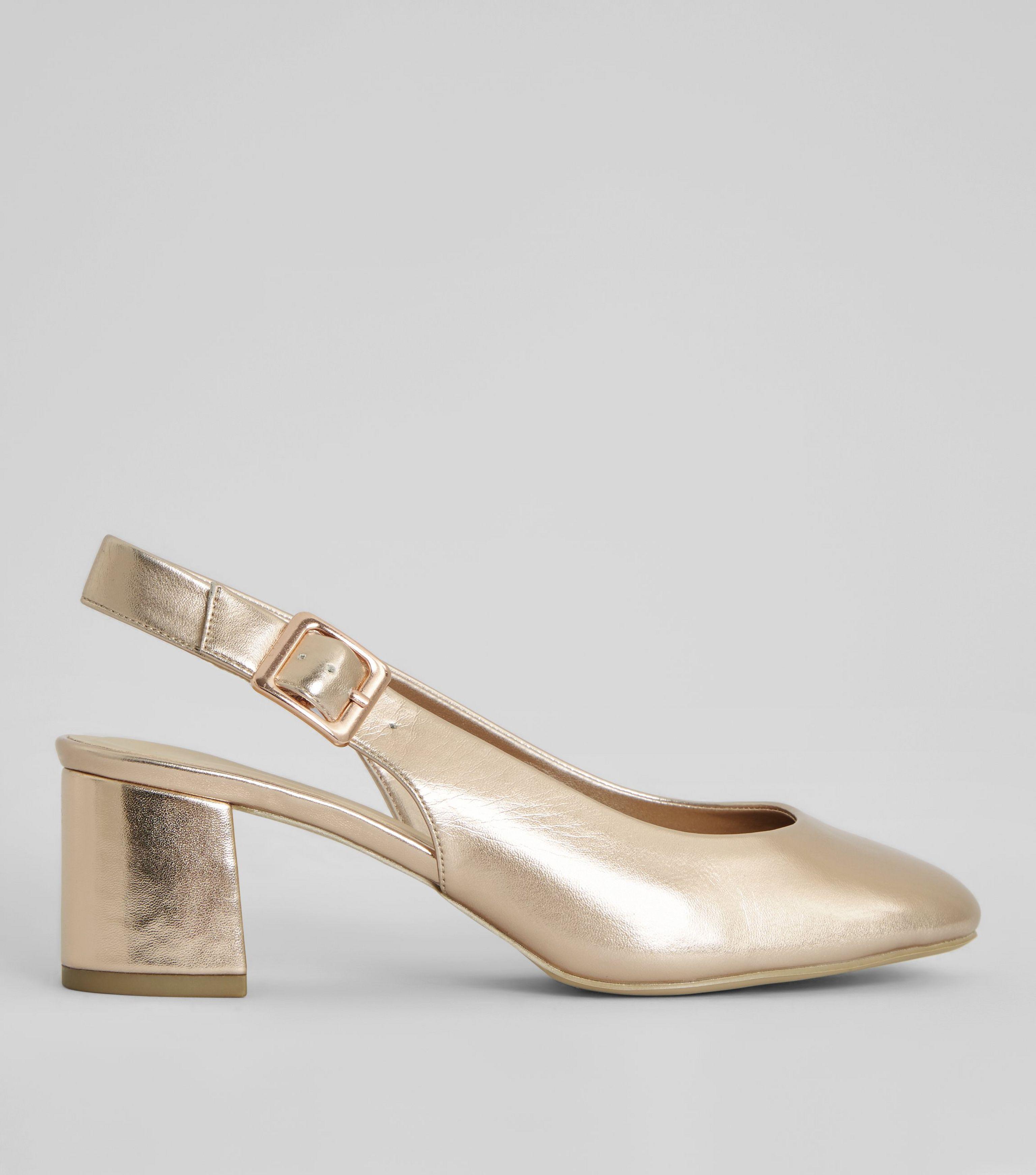 rose gold shoes new look