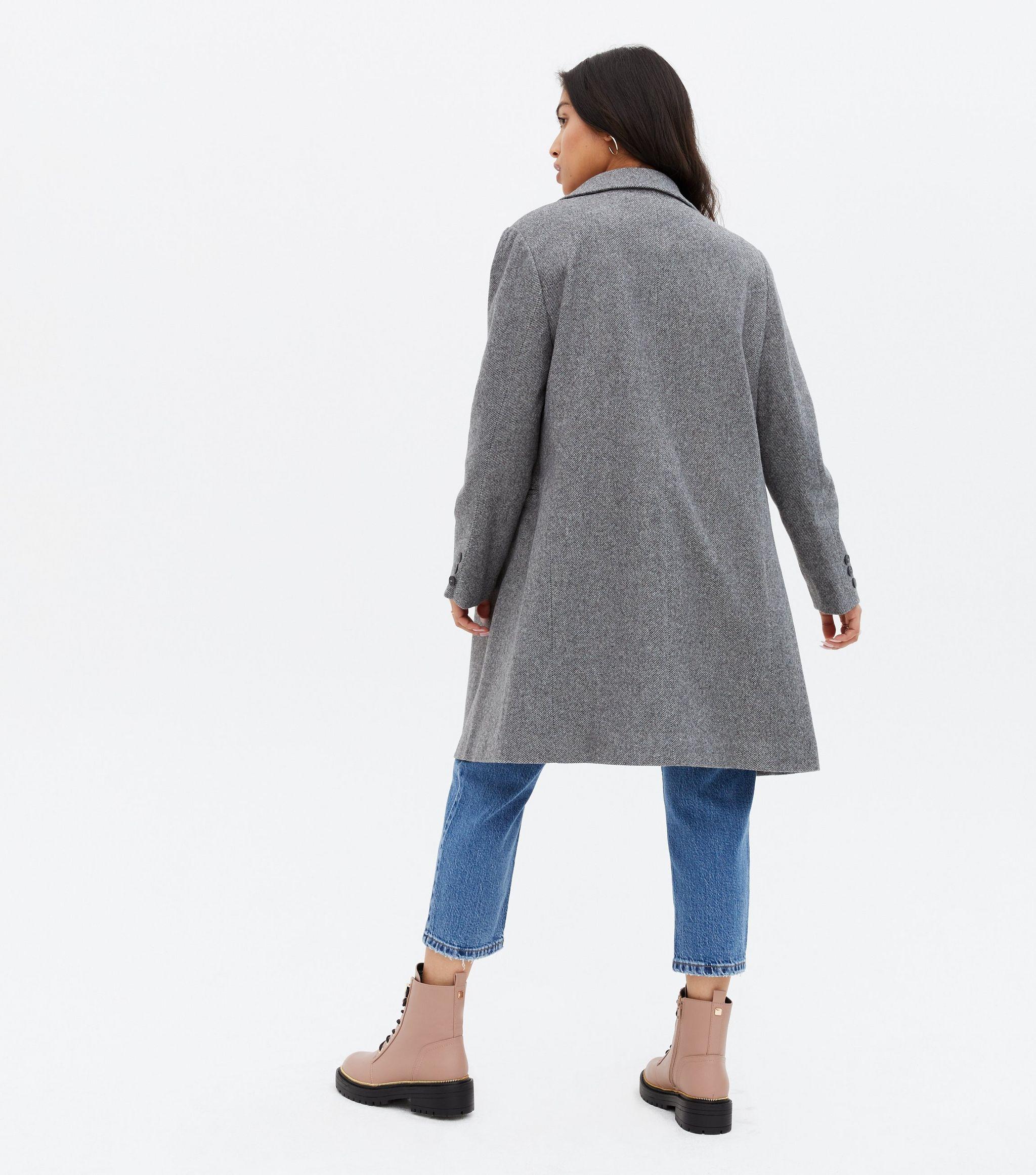 long grey coat petite