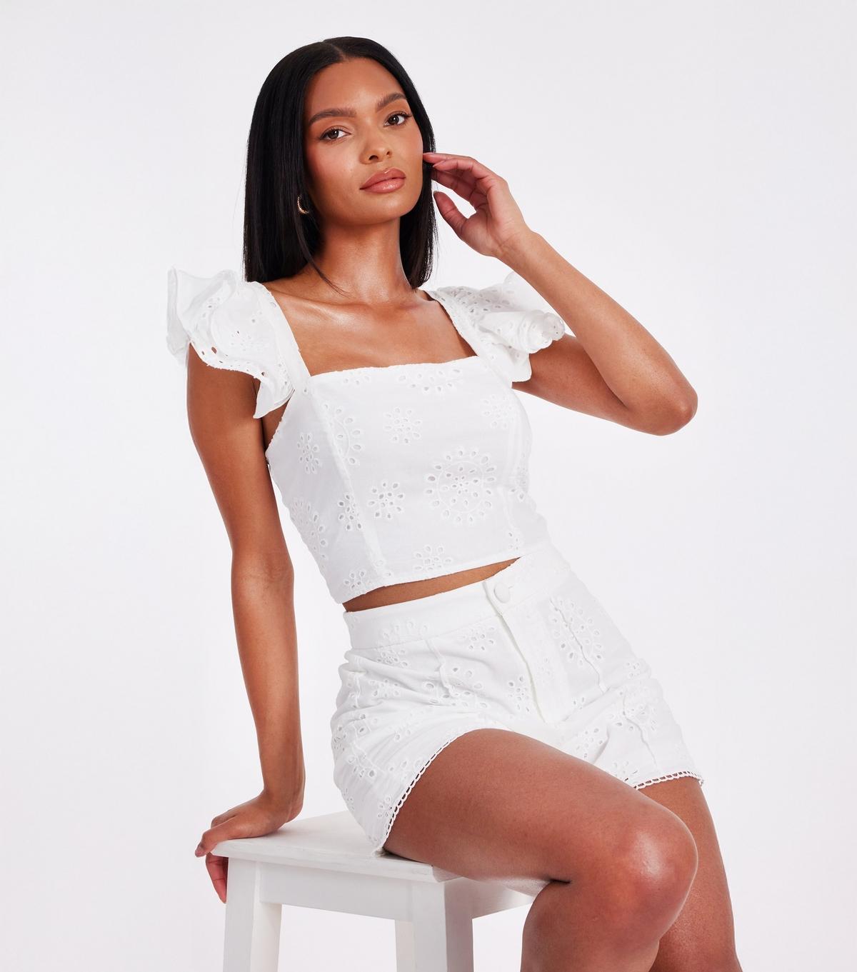 quiz white peplum top