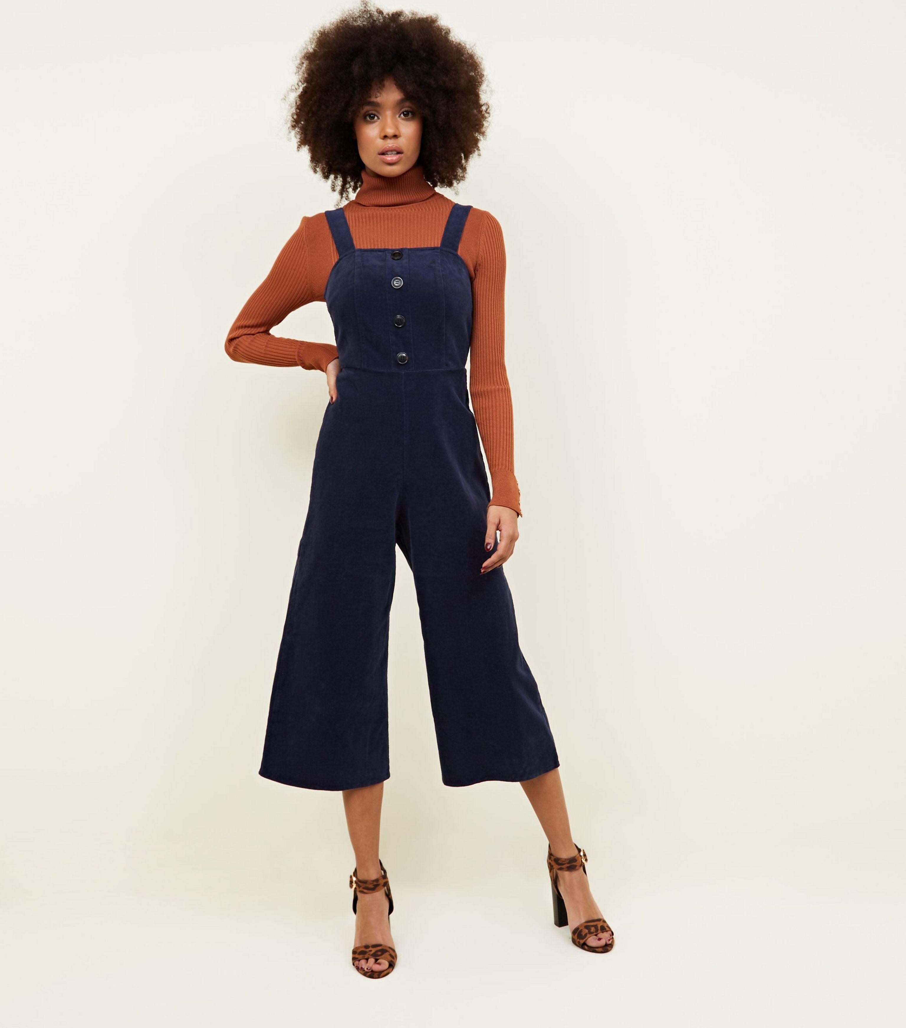 new look denim culotte jumpsuit