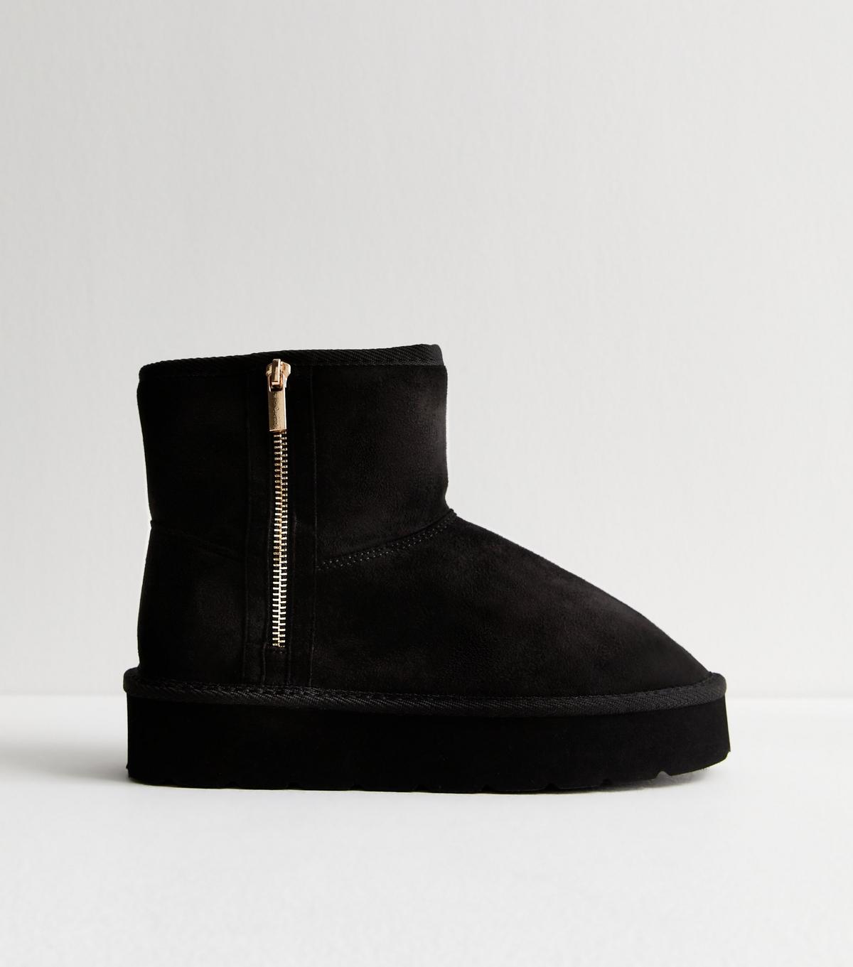 New look fur lined boots hotsell