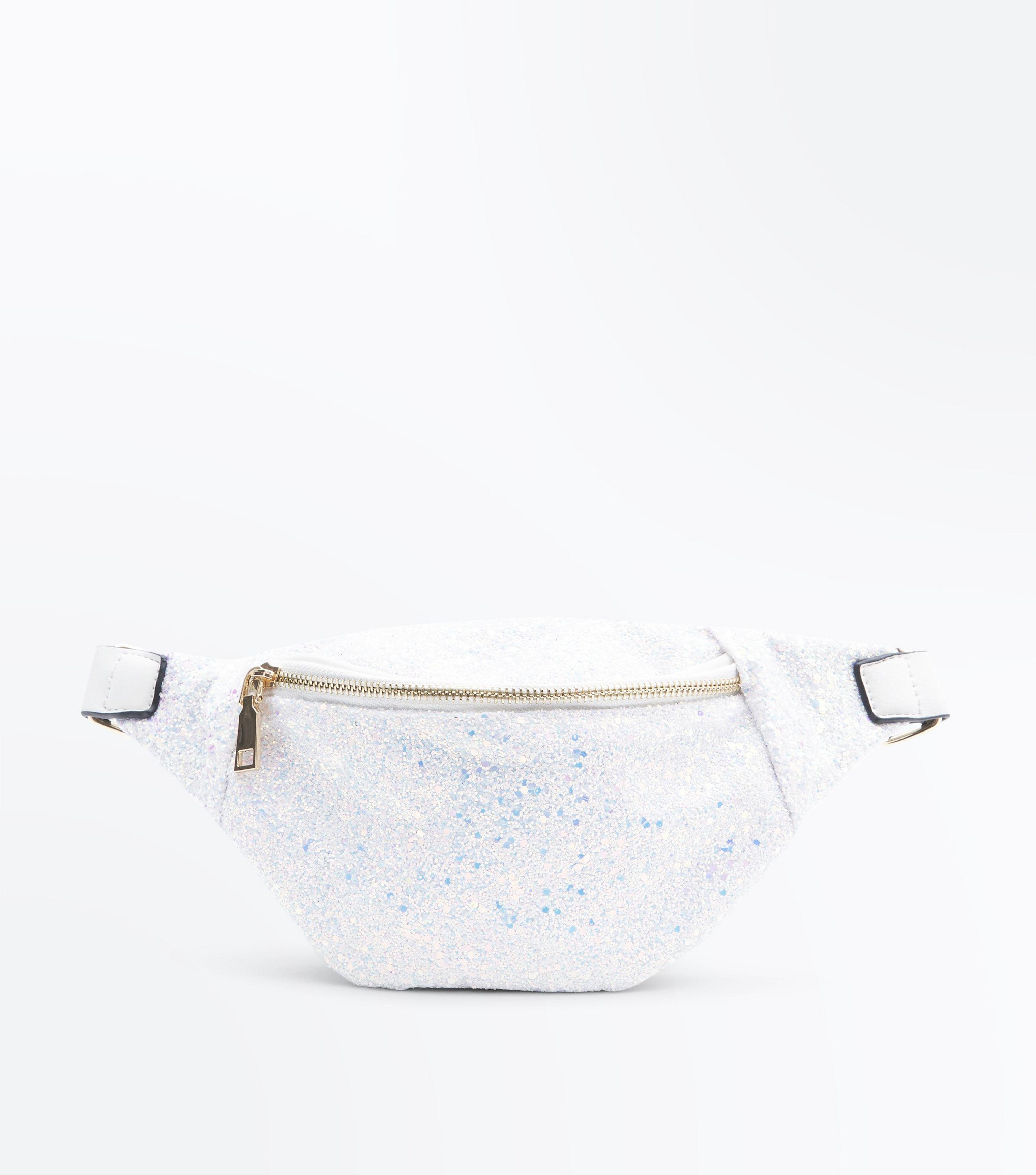 silver sequin bum bag