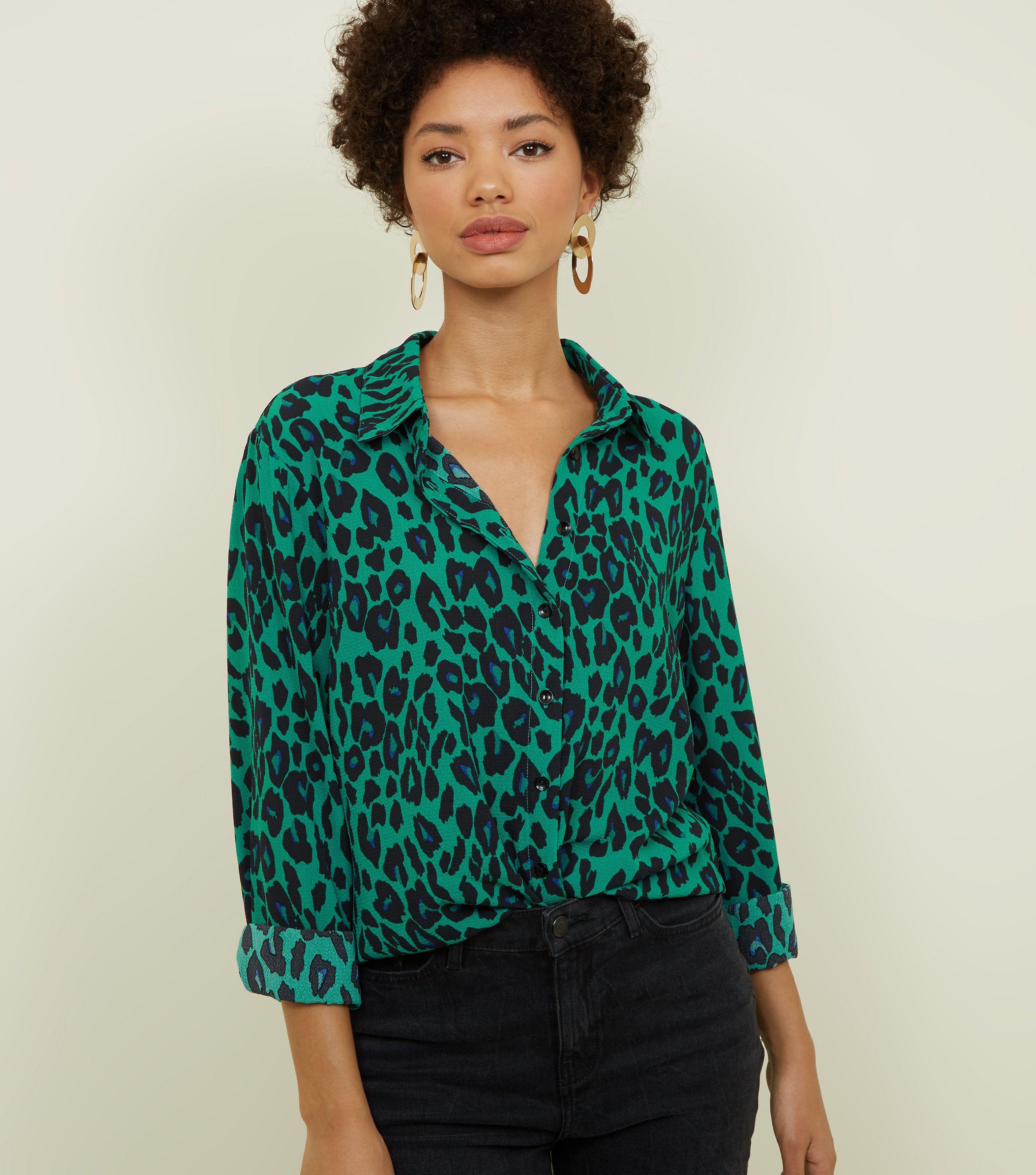 cheetah tie shirt