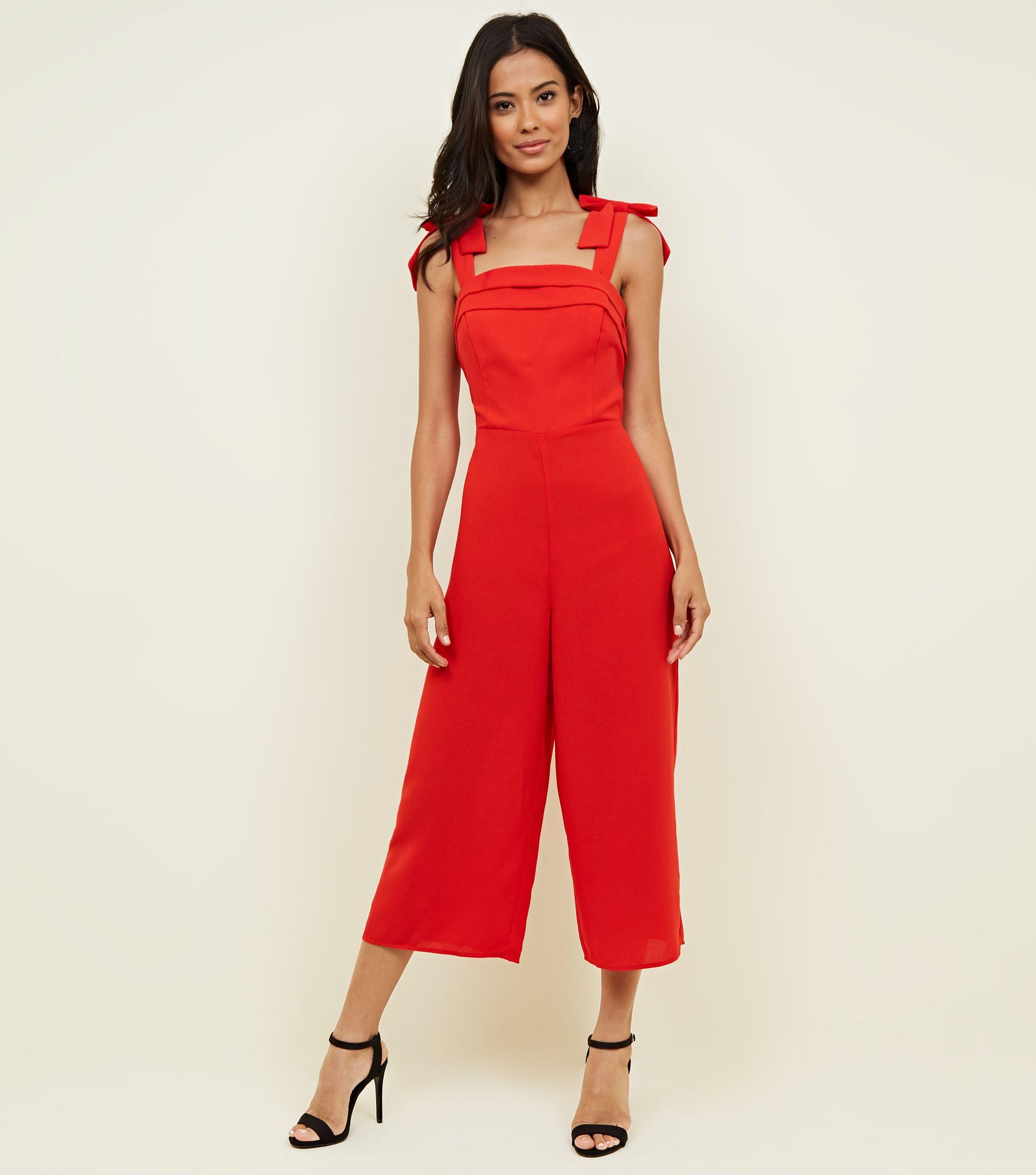red bow jumpsuit
