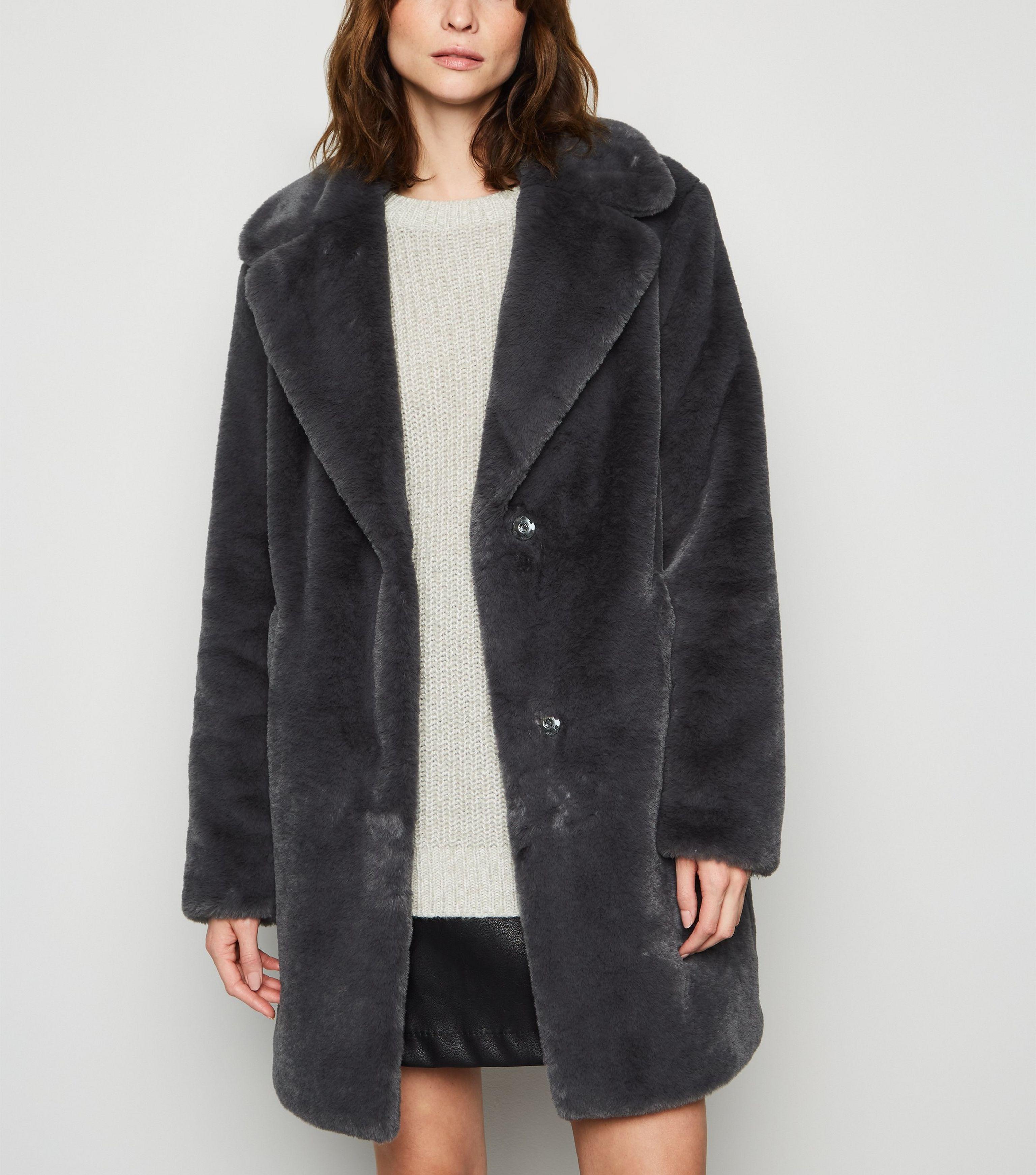 new look fur coat