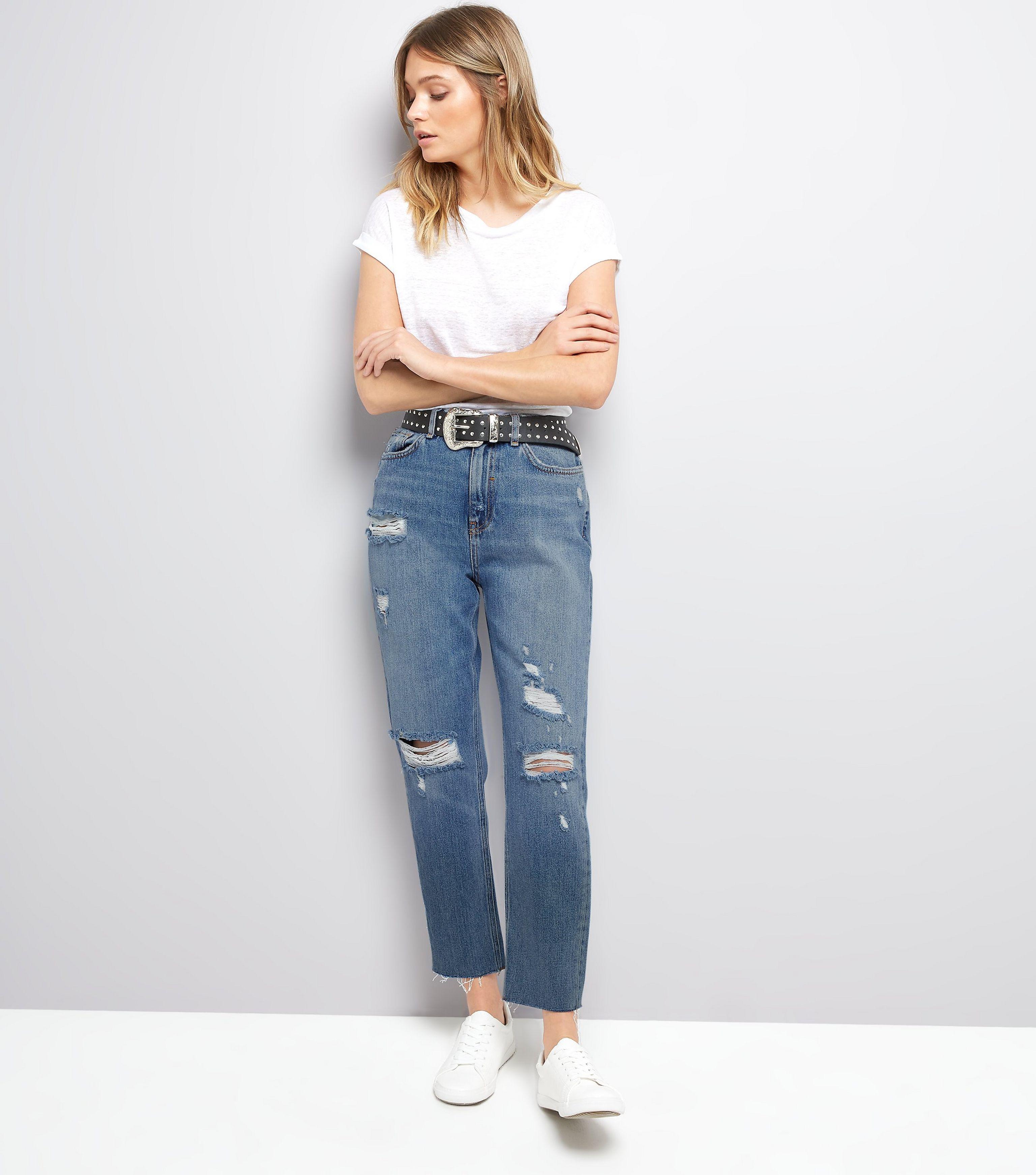 ripped mom jeans new look