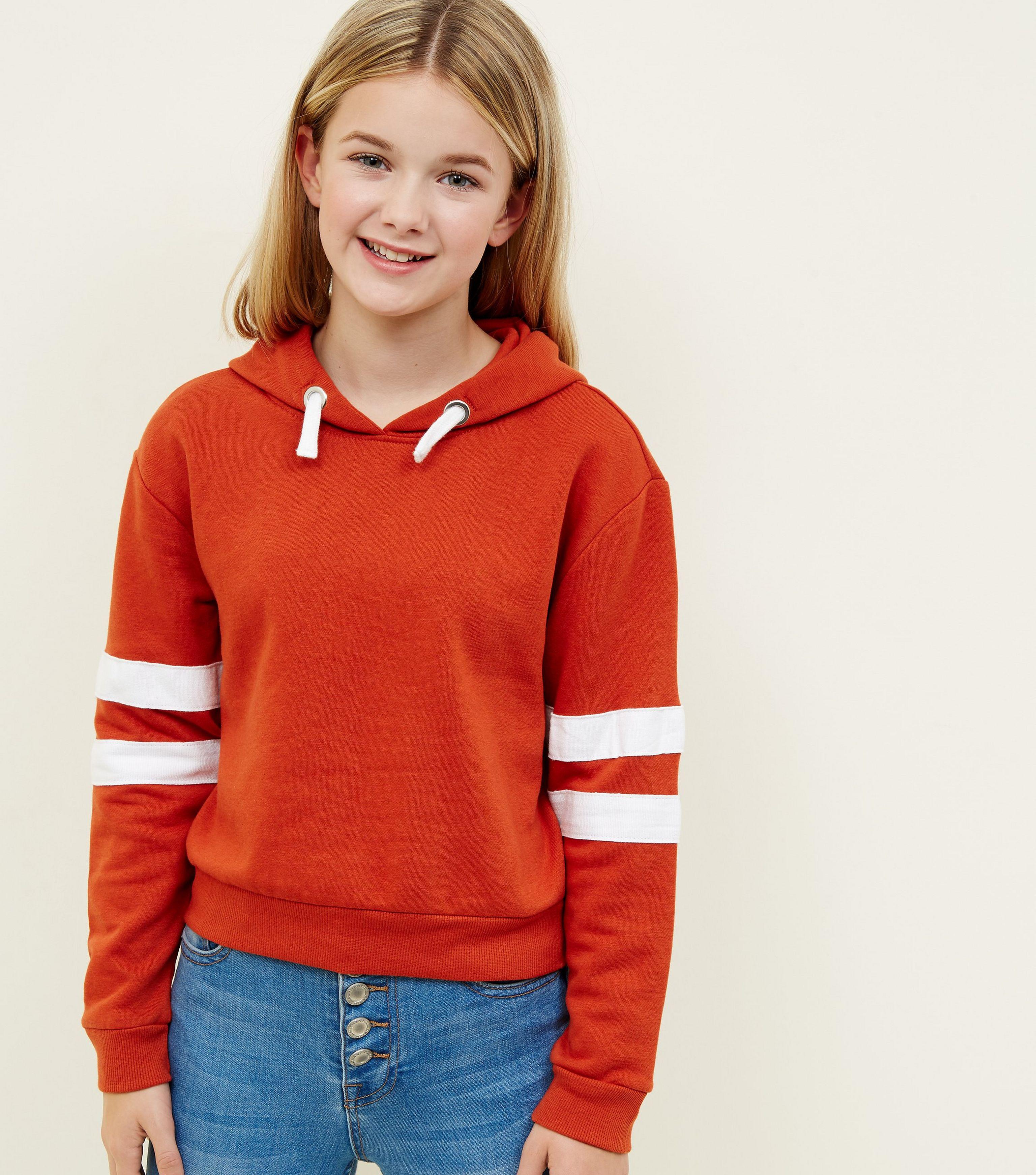 girls orange hoodie
