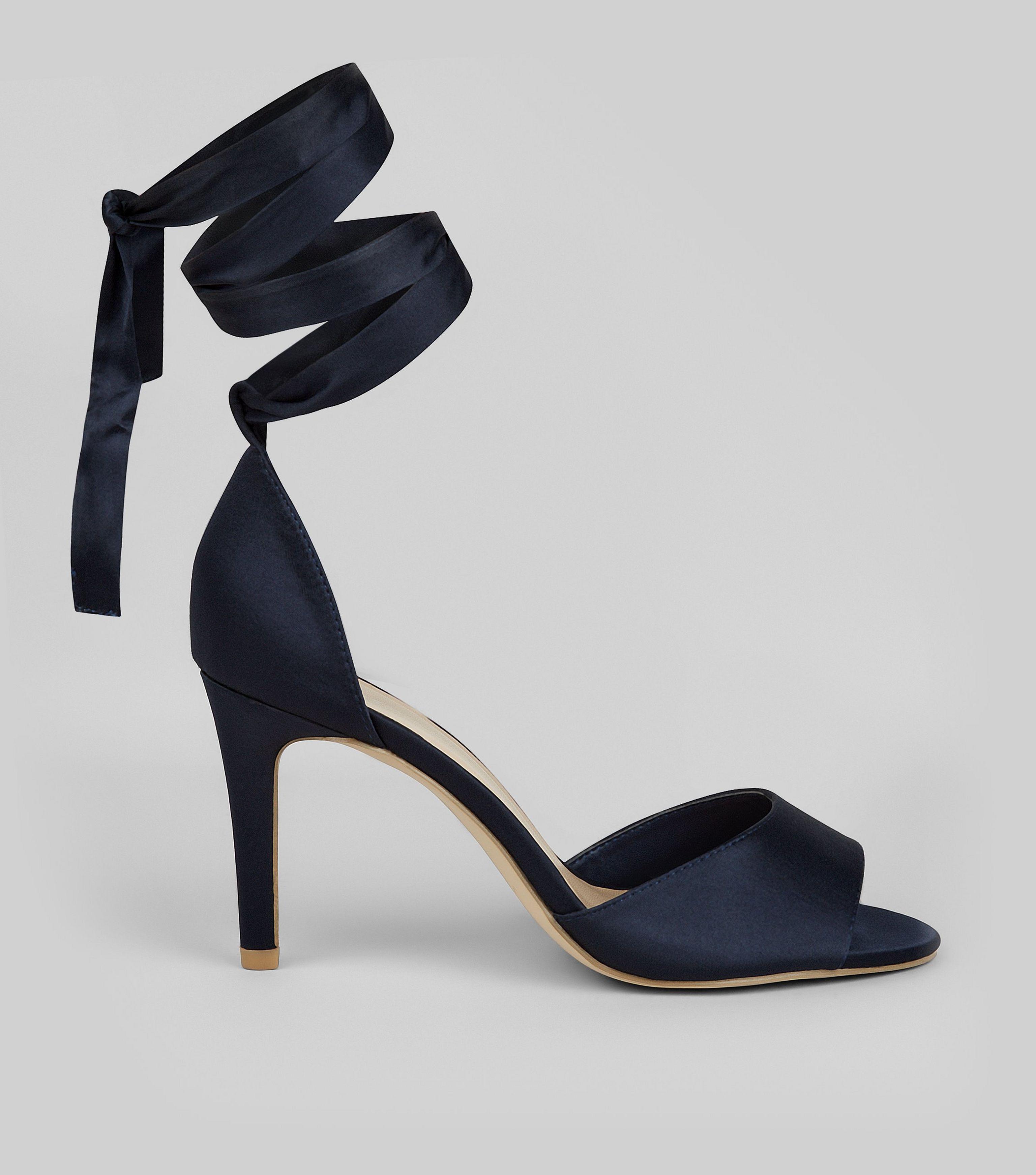navy heels with ankle strap