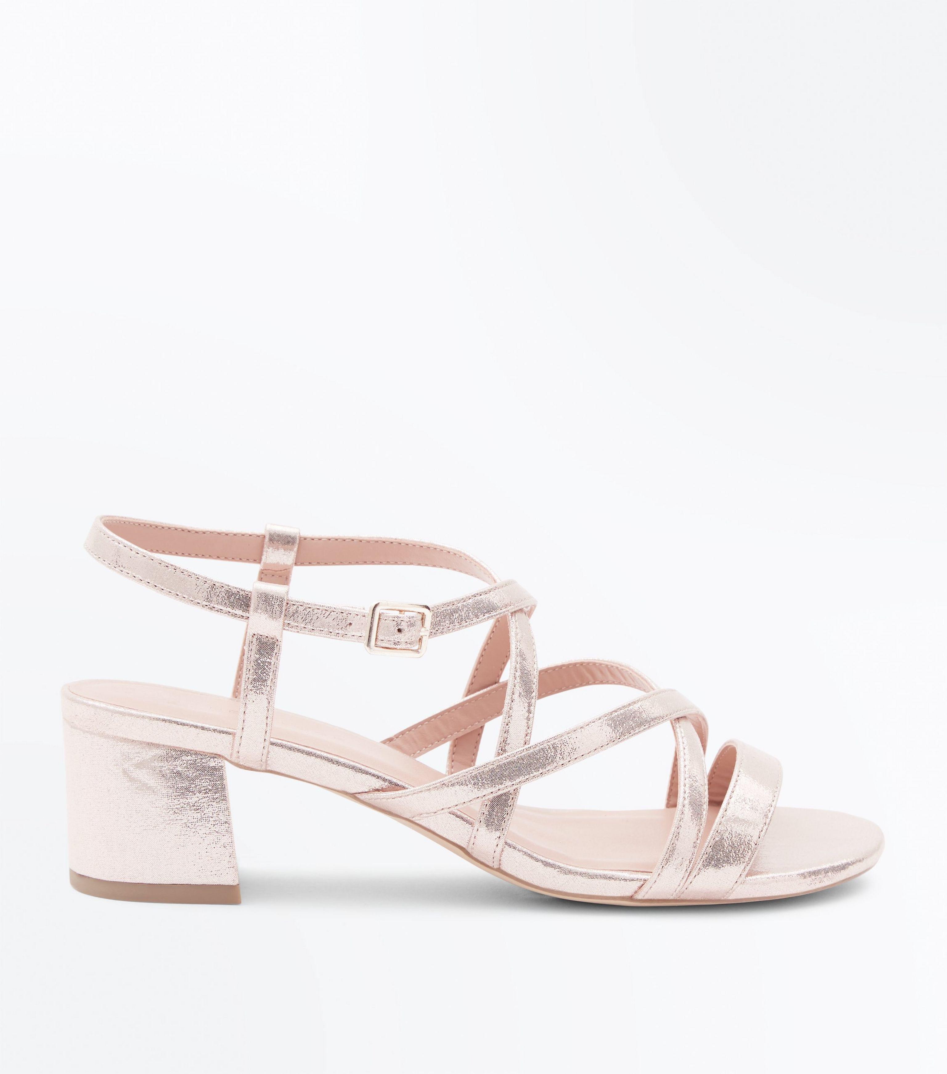 wide fit gold platform heels