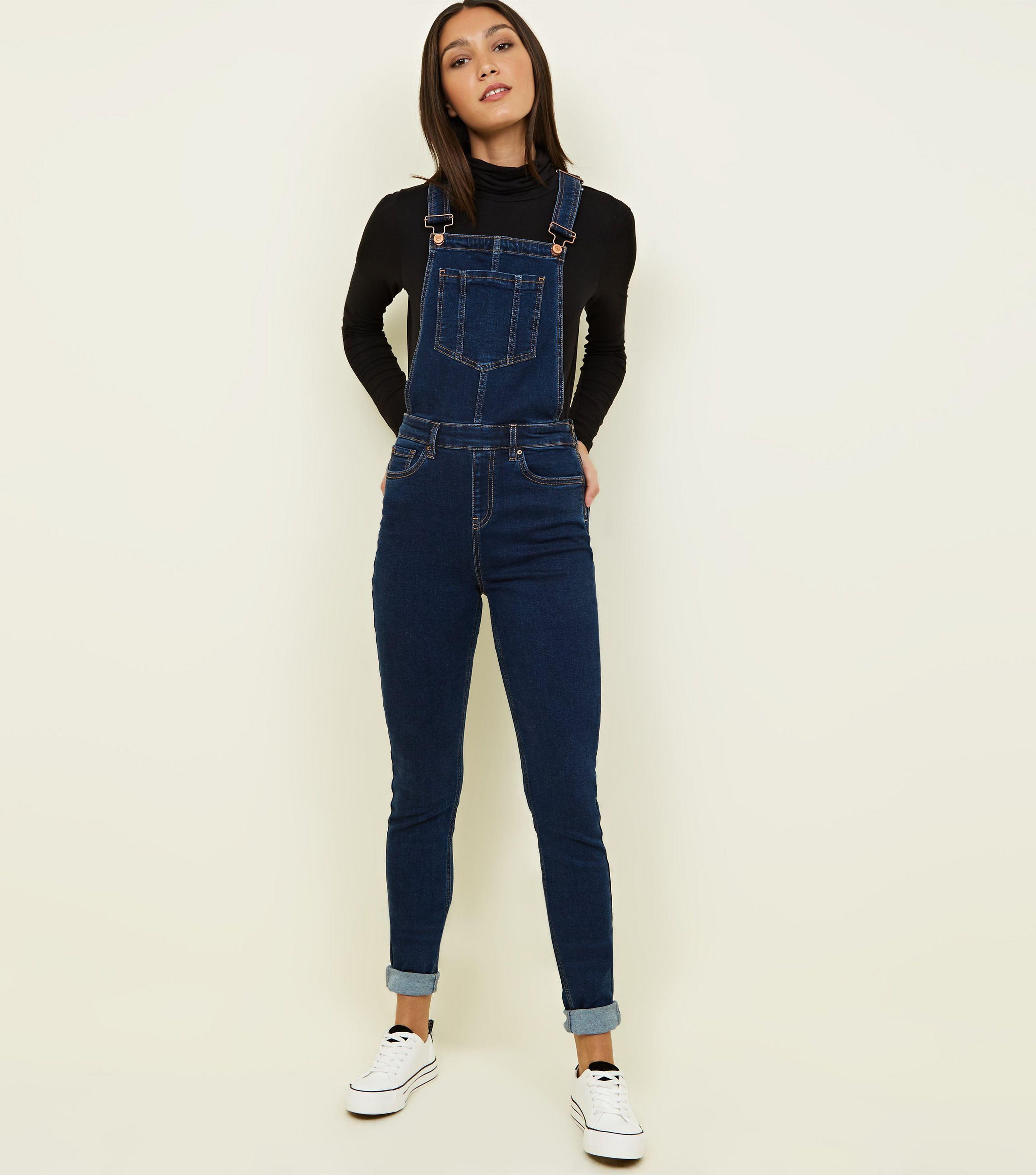 tall denim dungarees