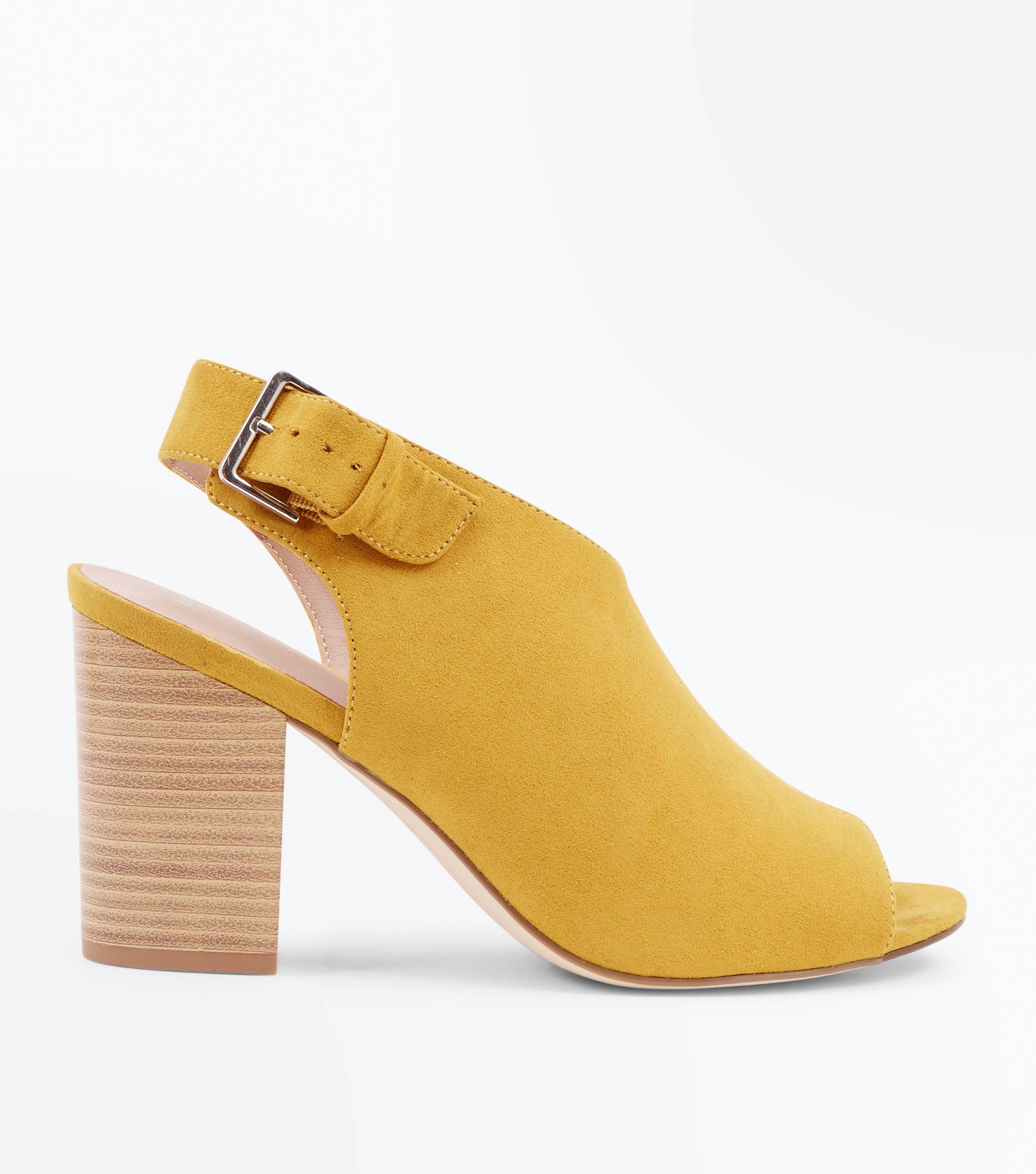 mustard heels new look