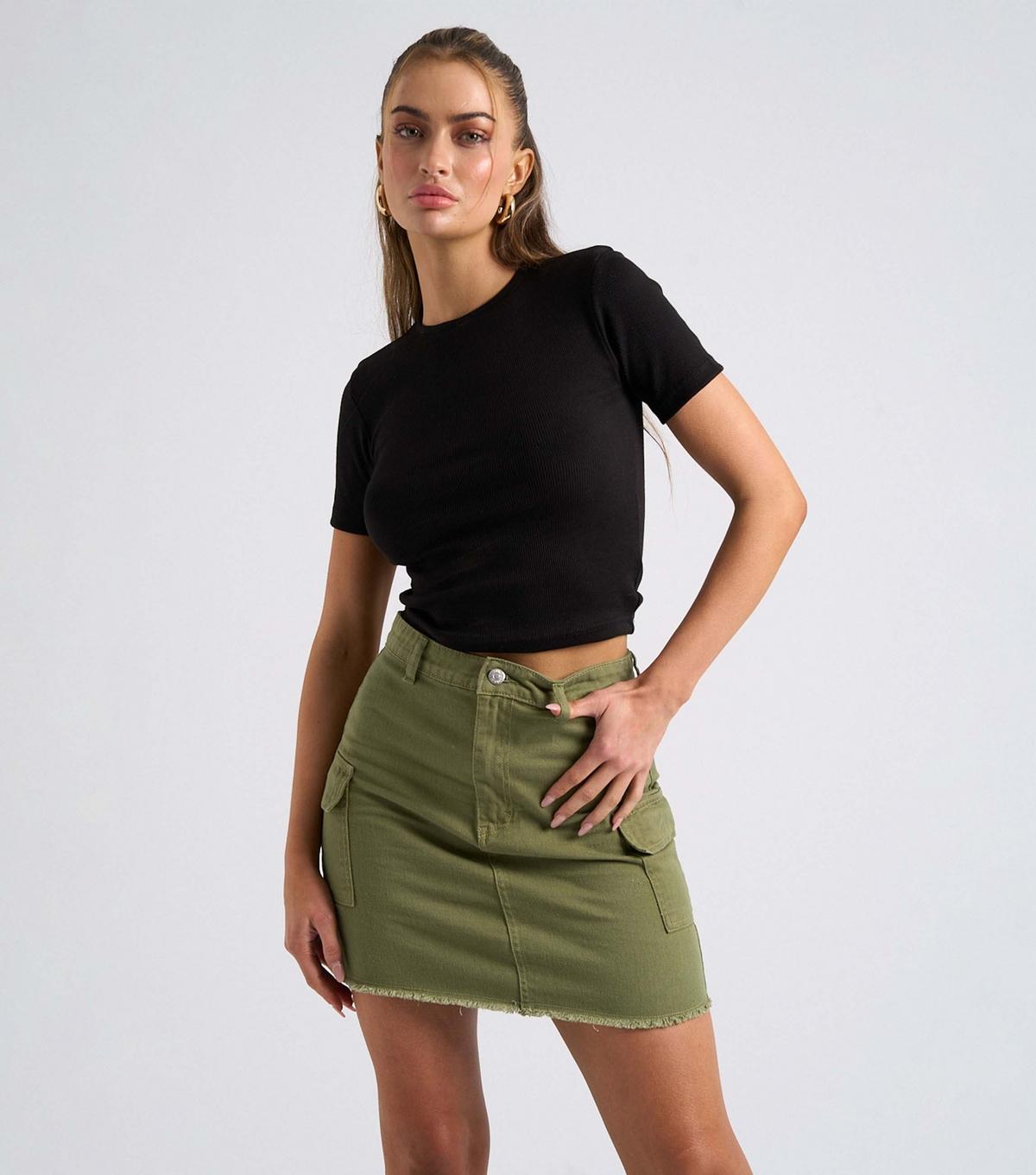 Cargo Skirt New Look Mini Skirt Girls Black Cotton Cargo Mini Skirt