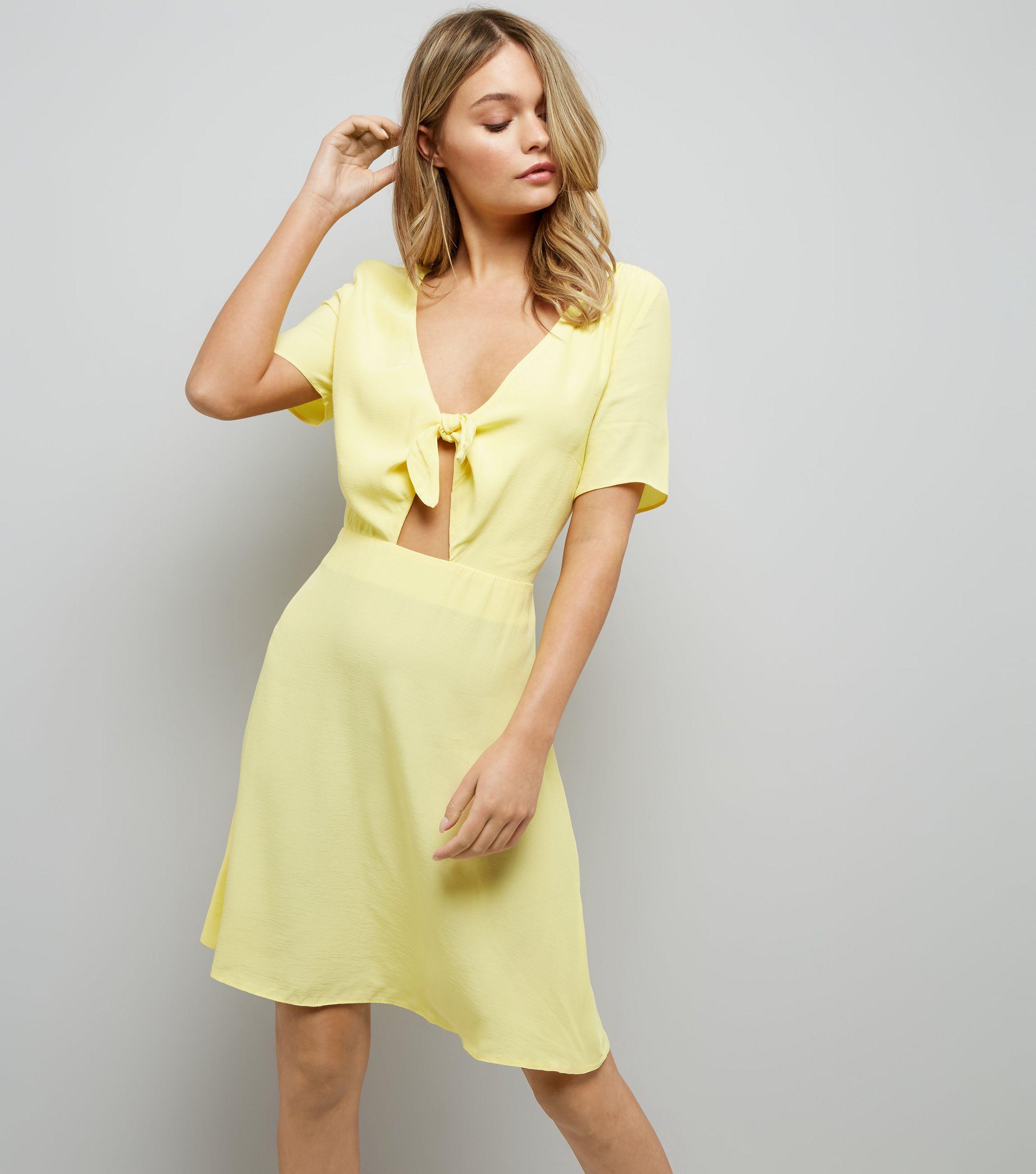 new look tie front dress