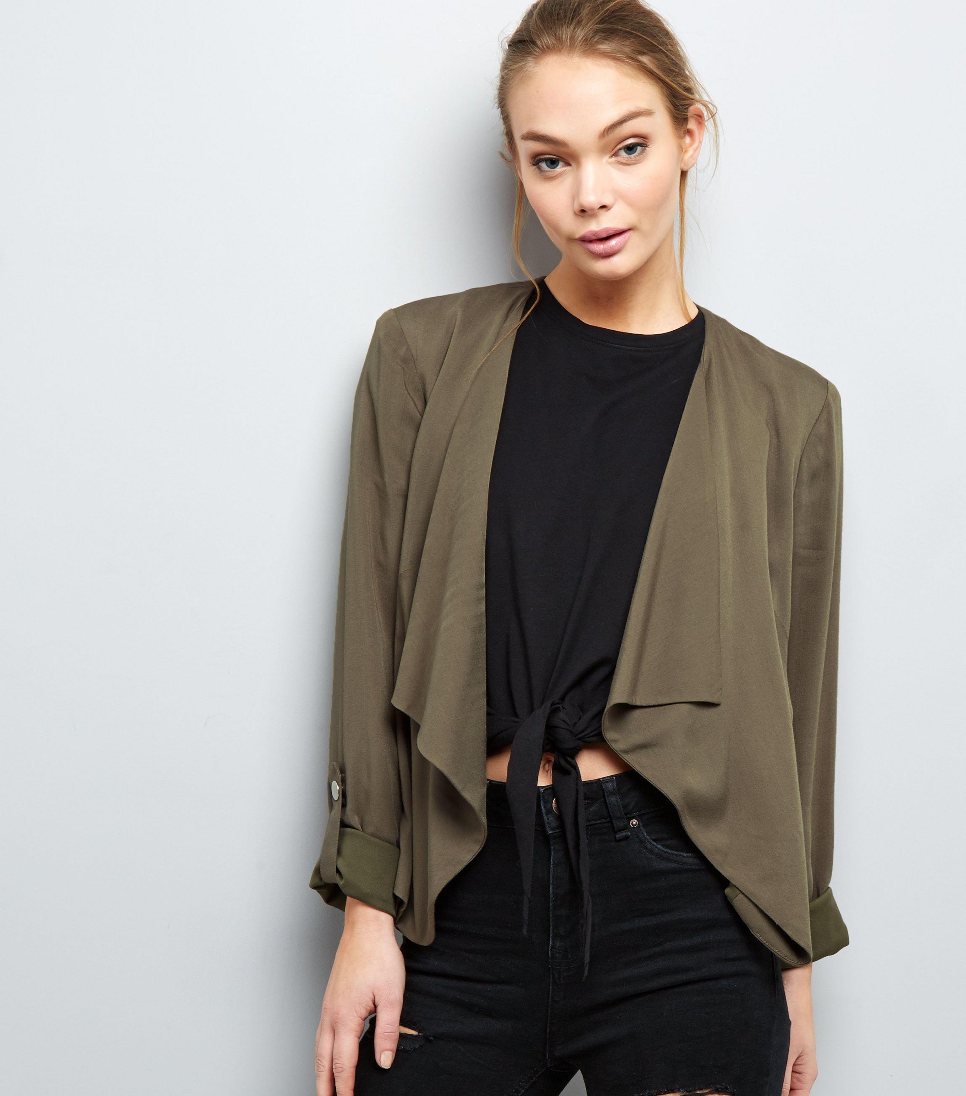 khaki waterfall jacket