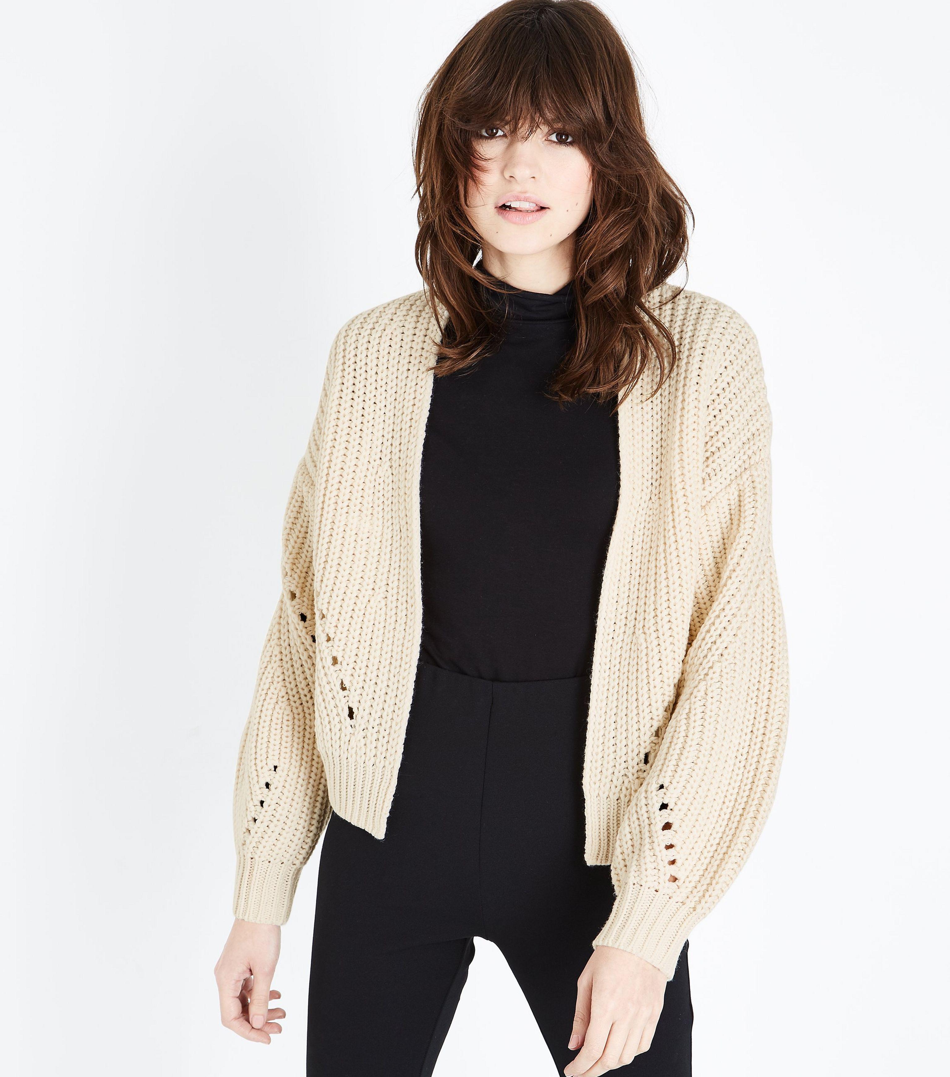 new look cream cardigan