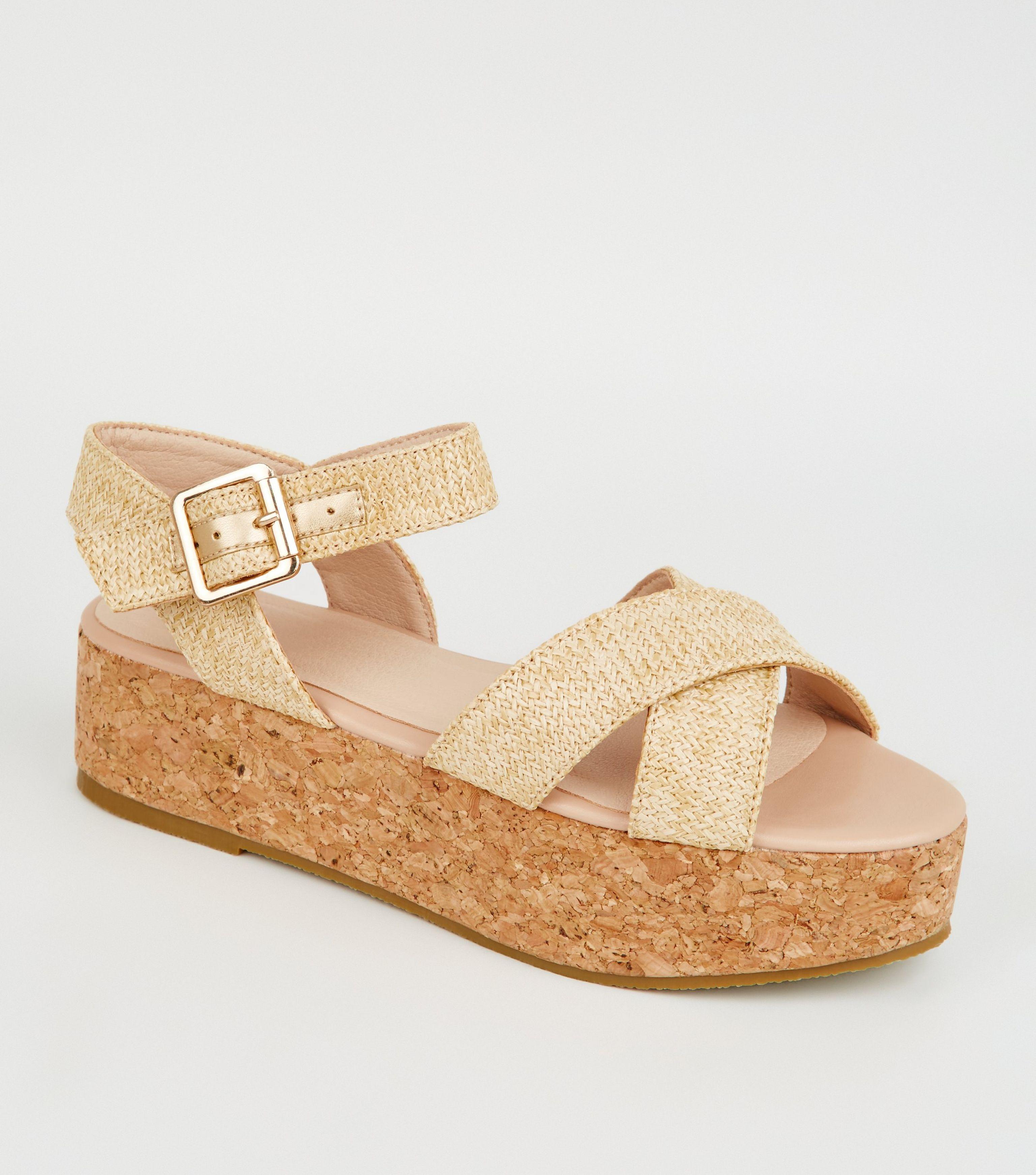 new look white flatforms