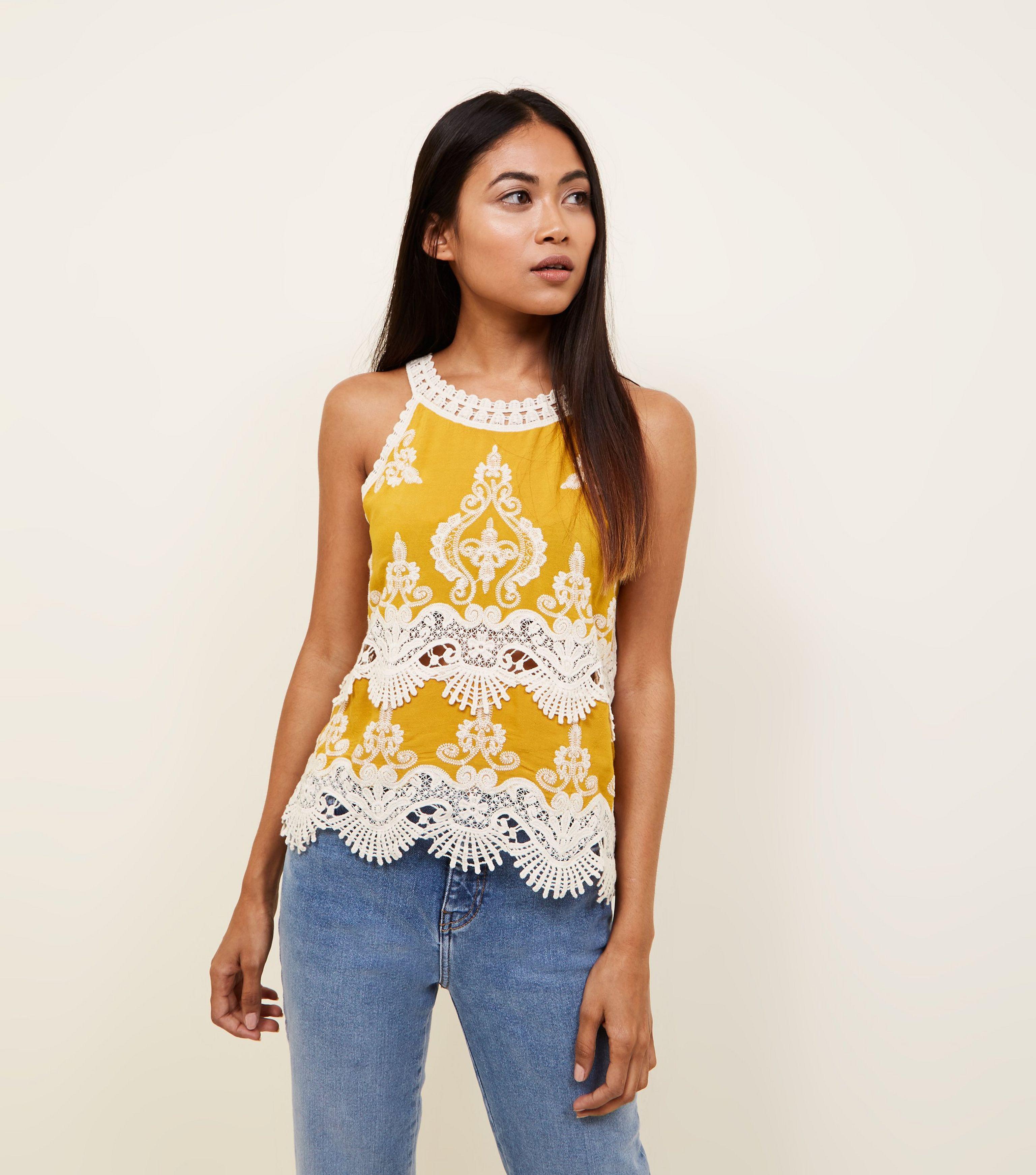 new look crochet top