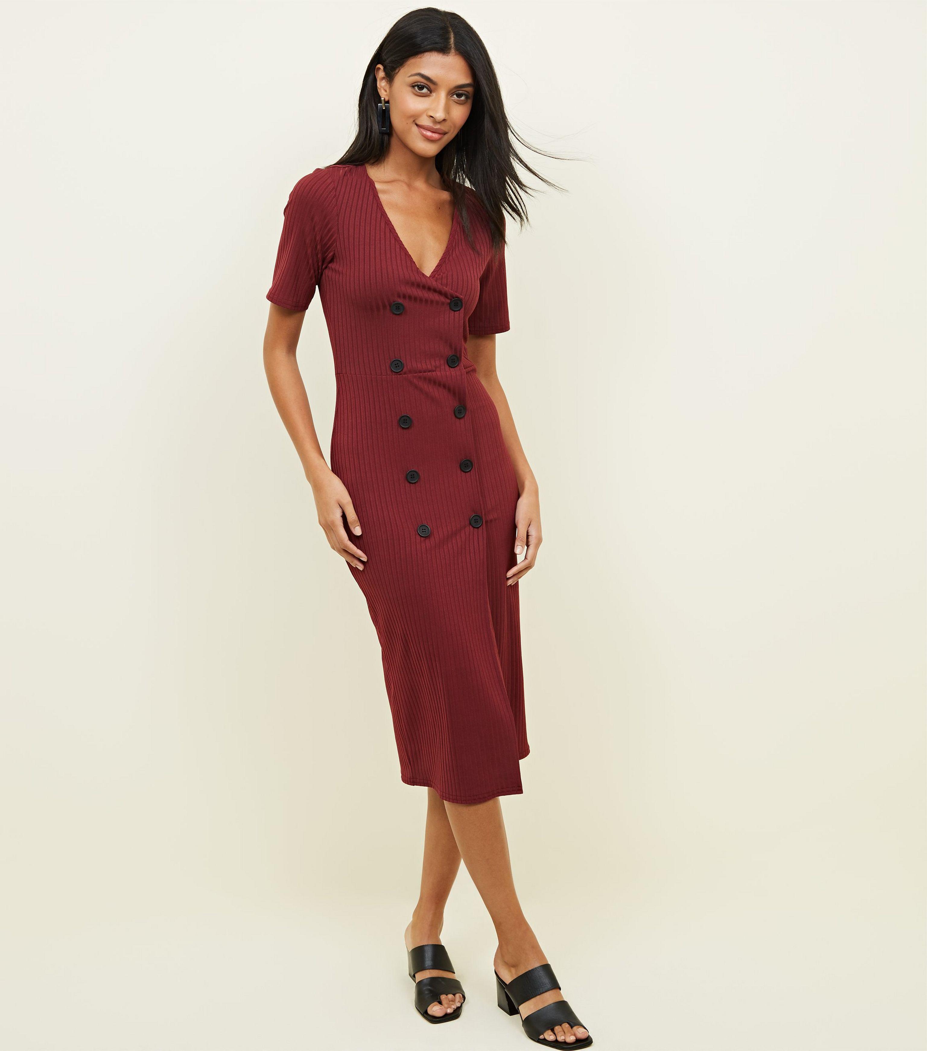 new look plum dress