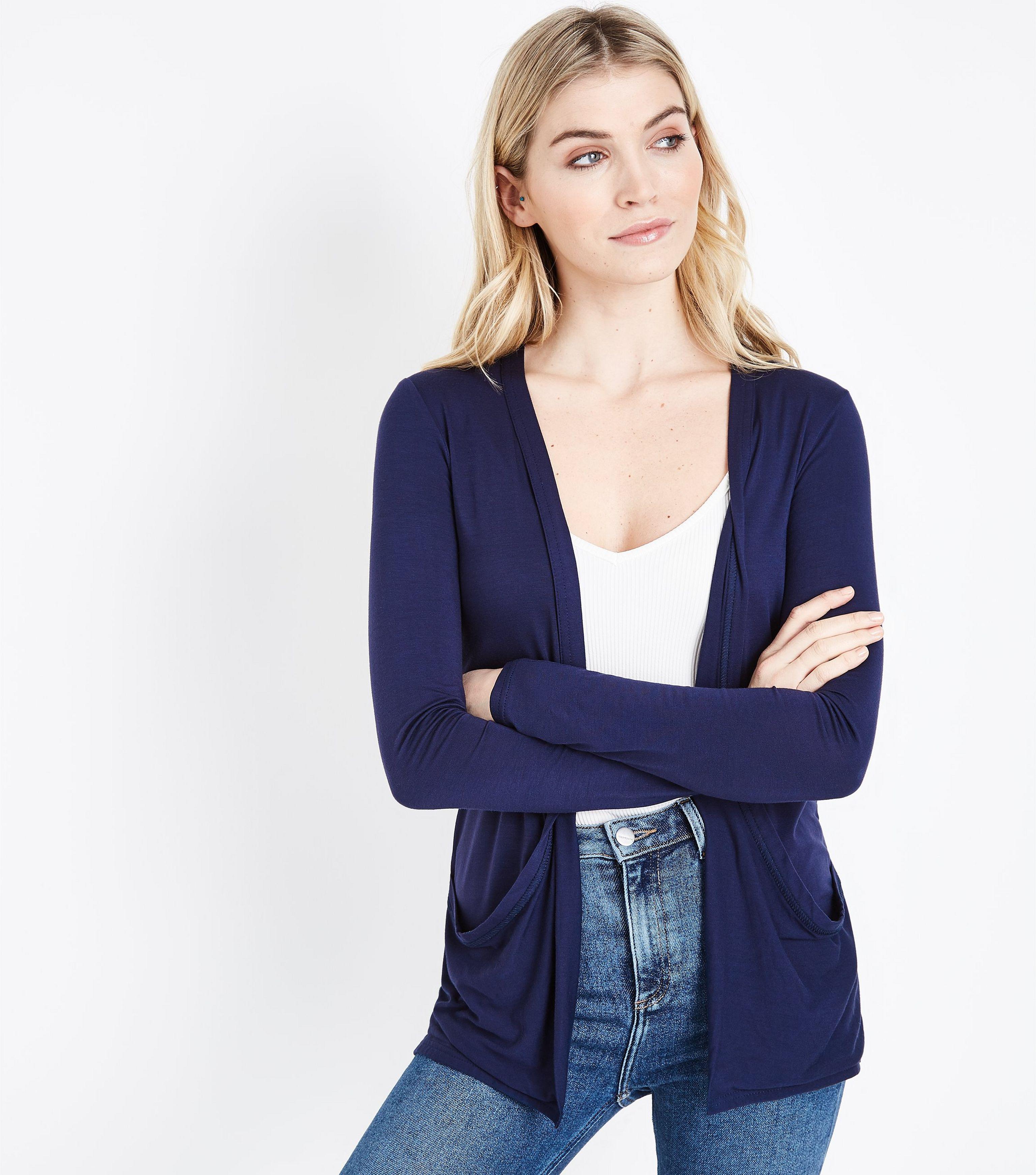 new look navy cardigan