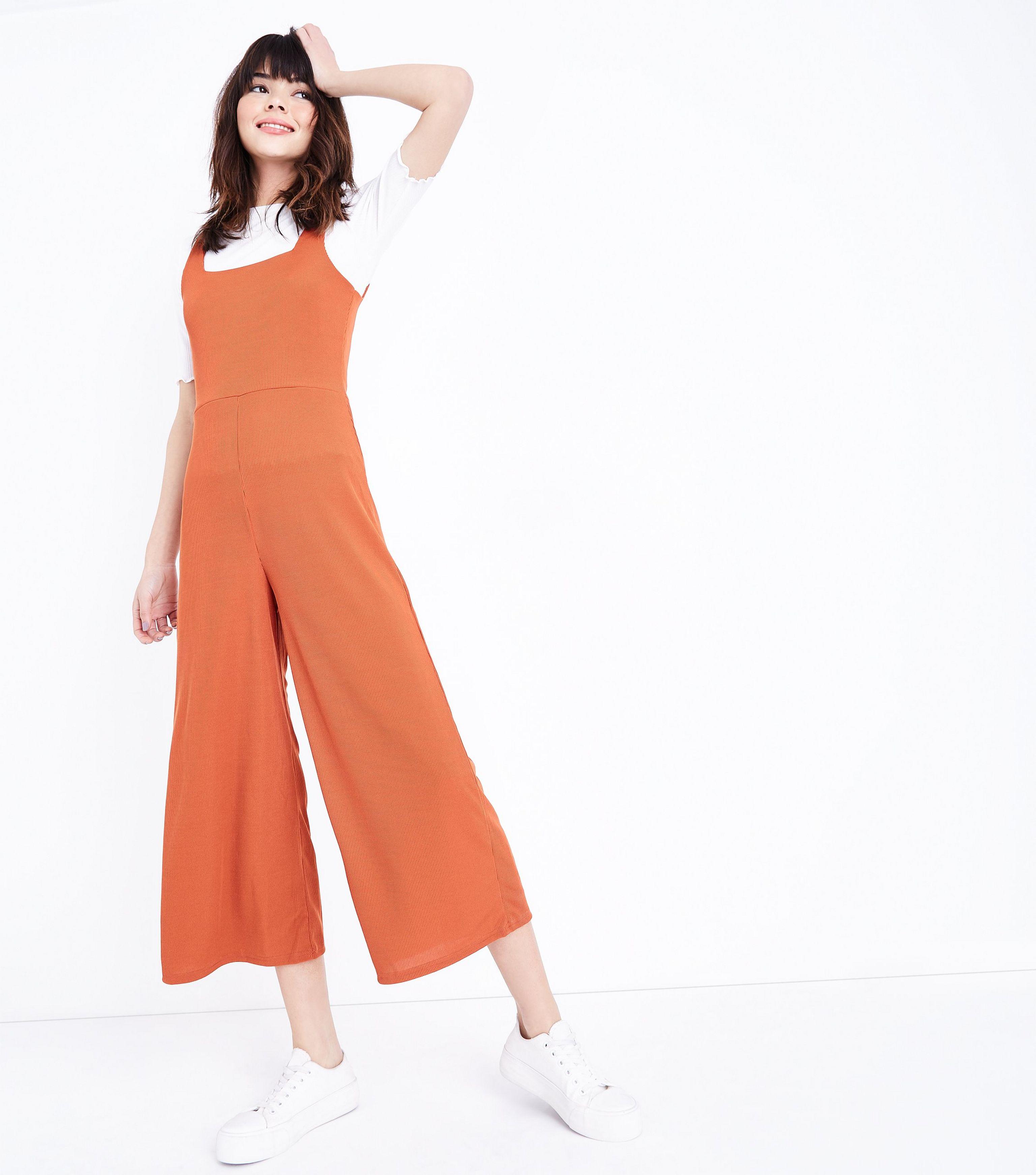 new look rust jumpsuit
