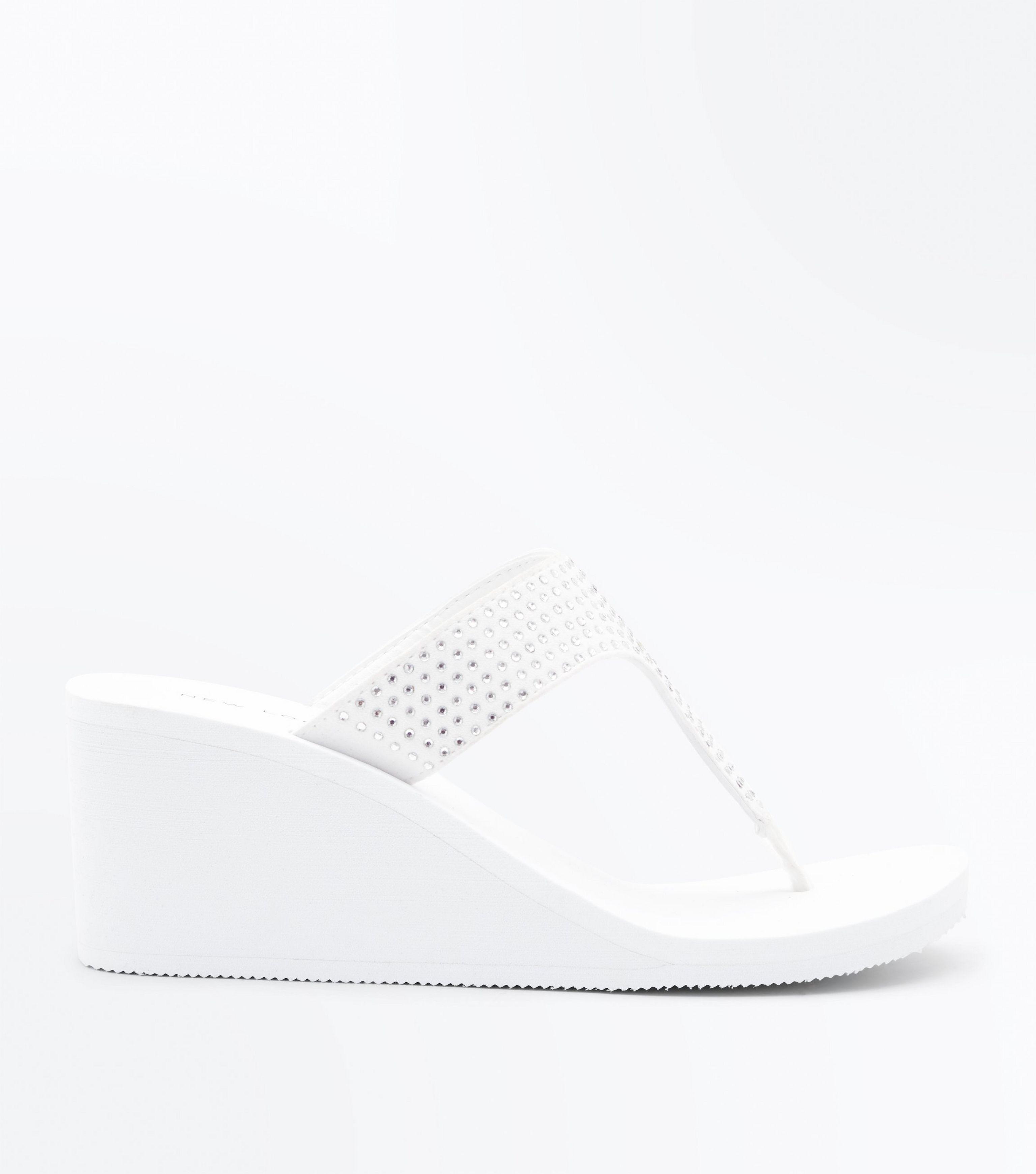 new look white wedges