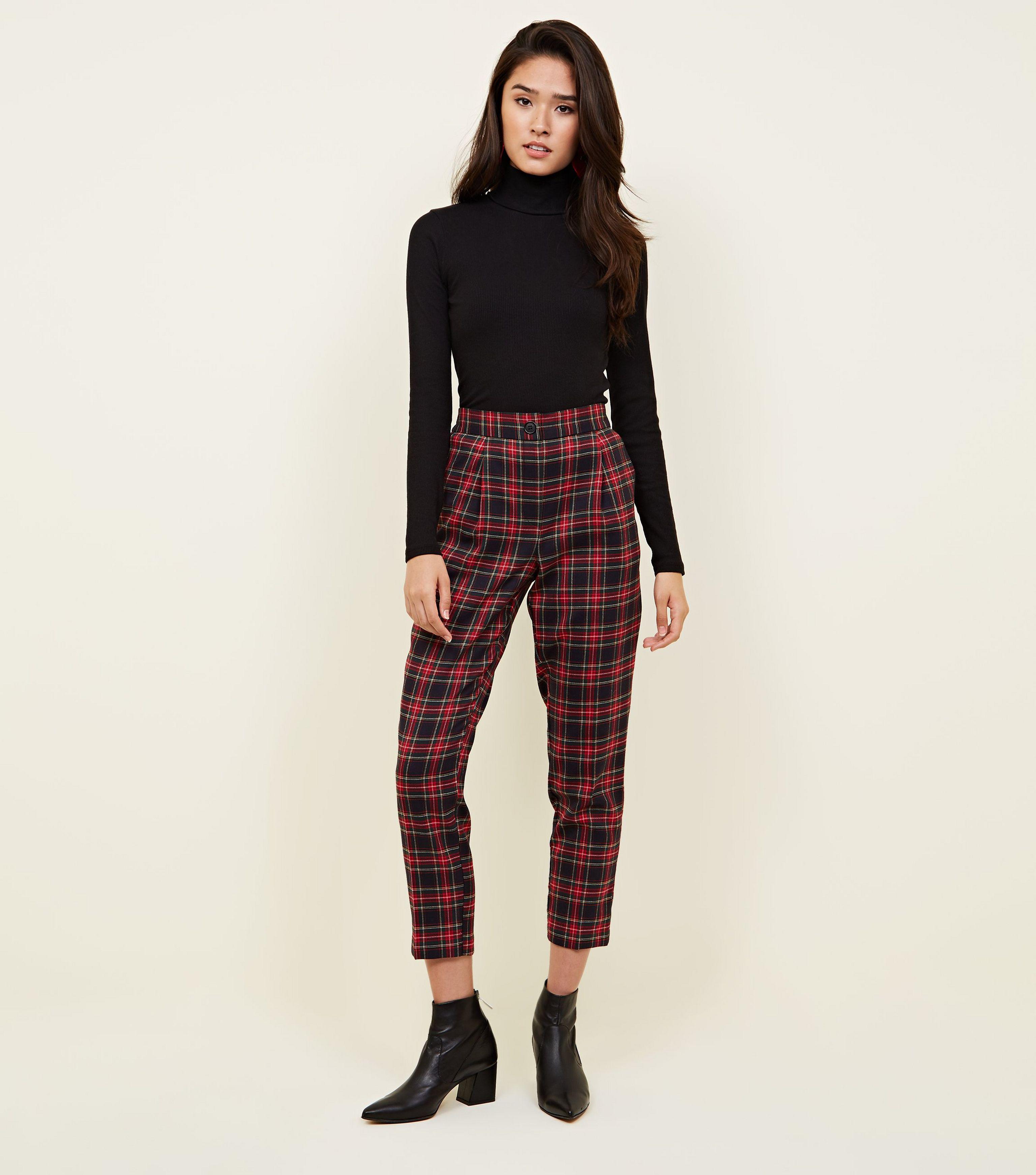 Tartan trousers new look Clearance