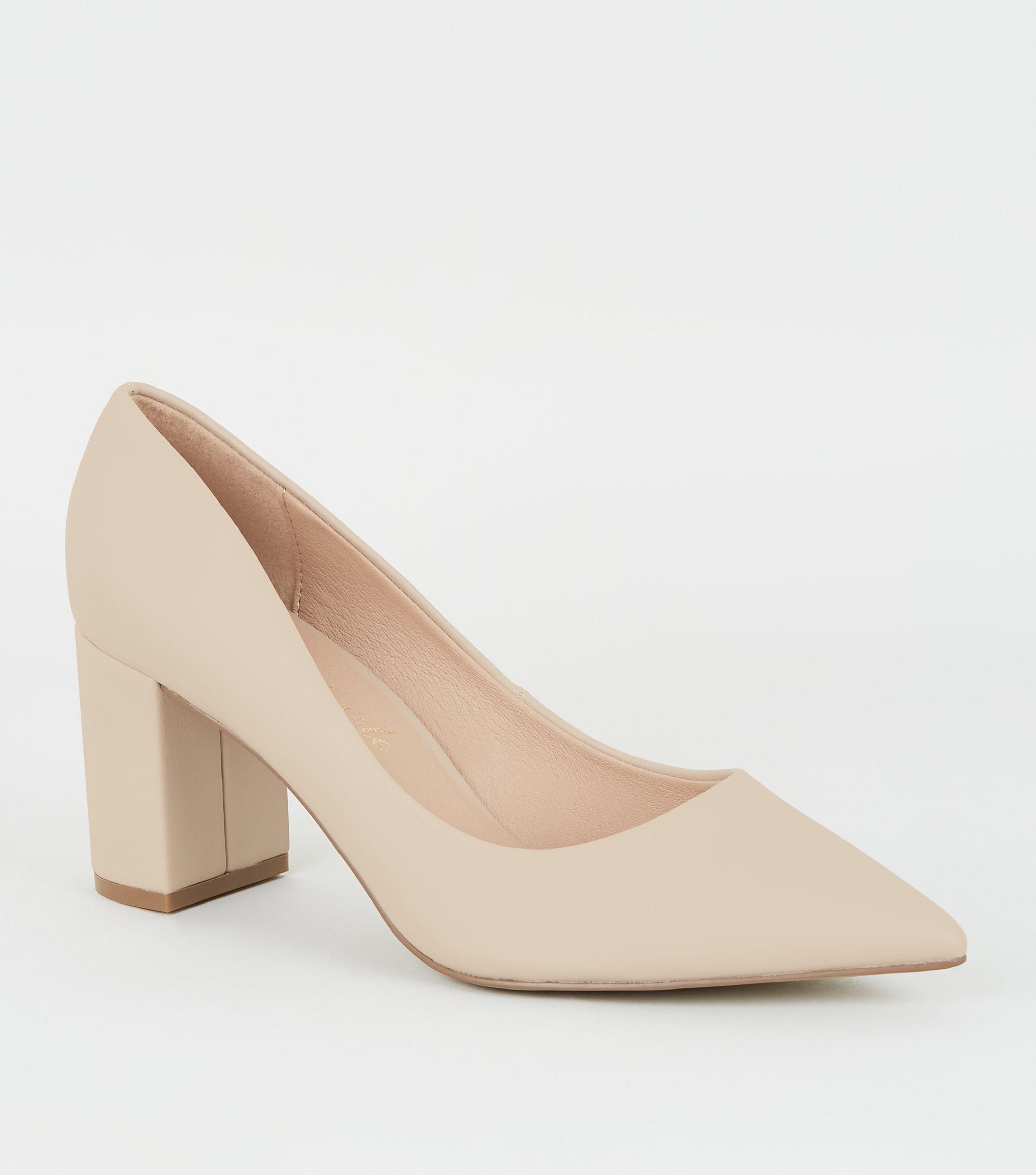 cream leather court shoes