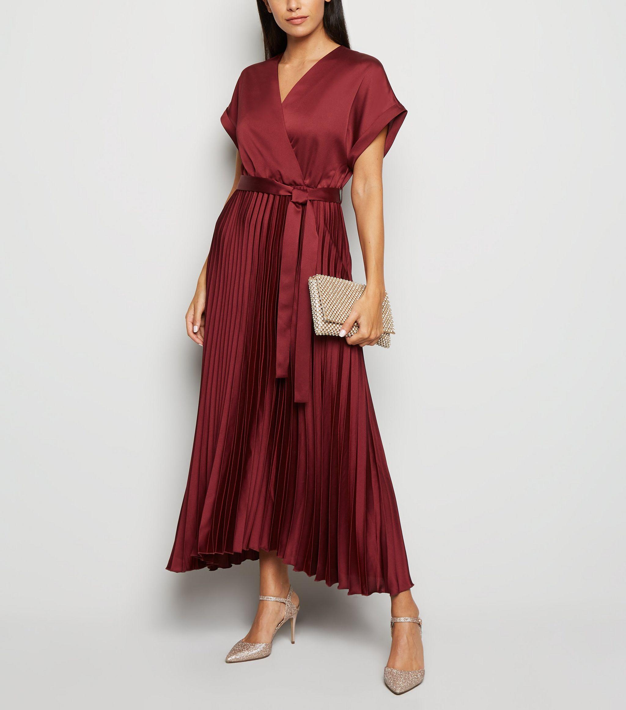 new look pleated midi dress
