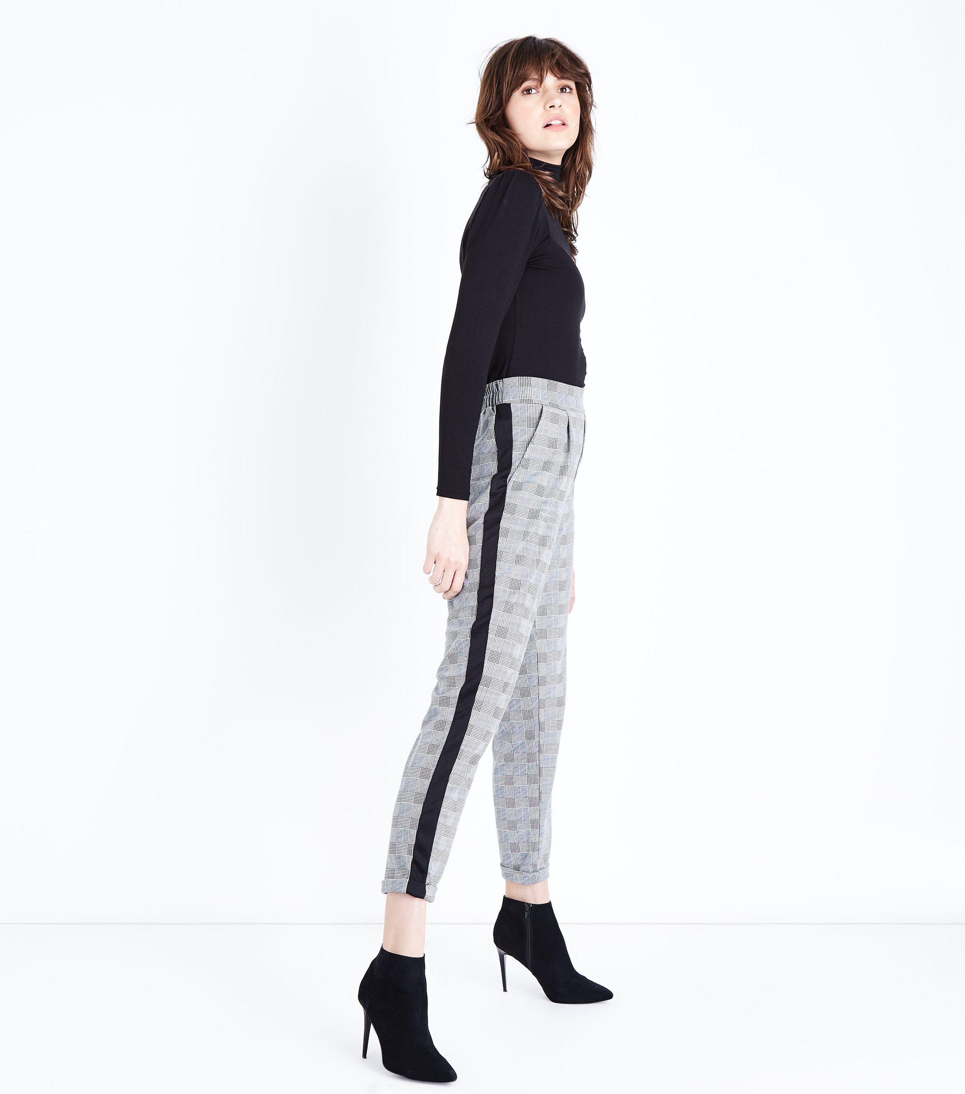 black trousers side stripe