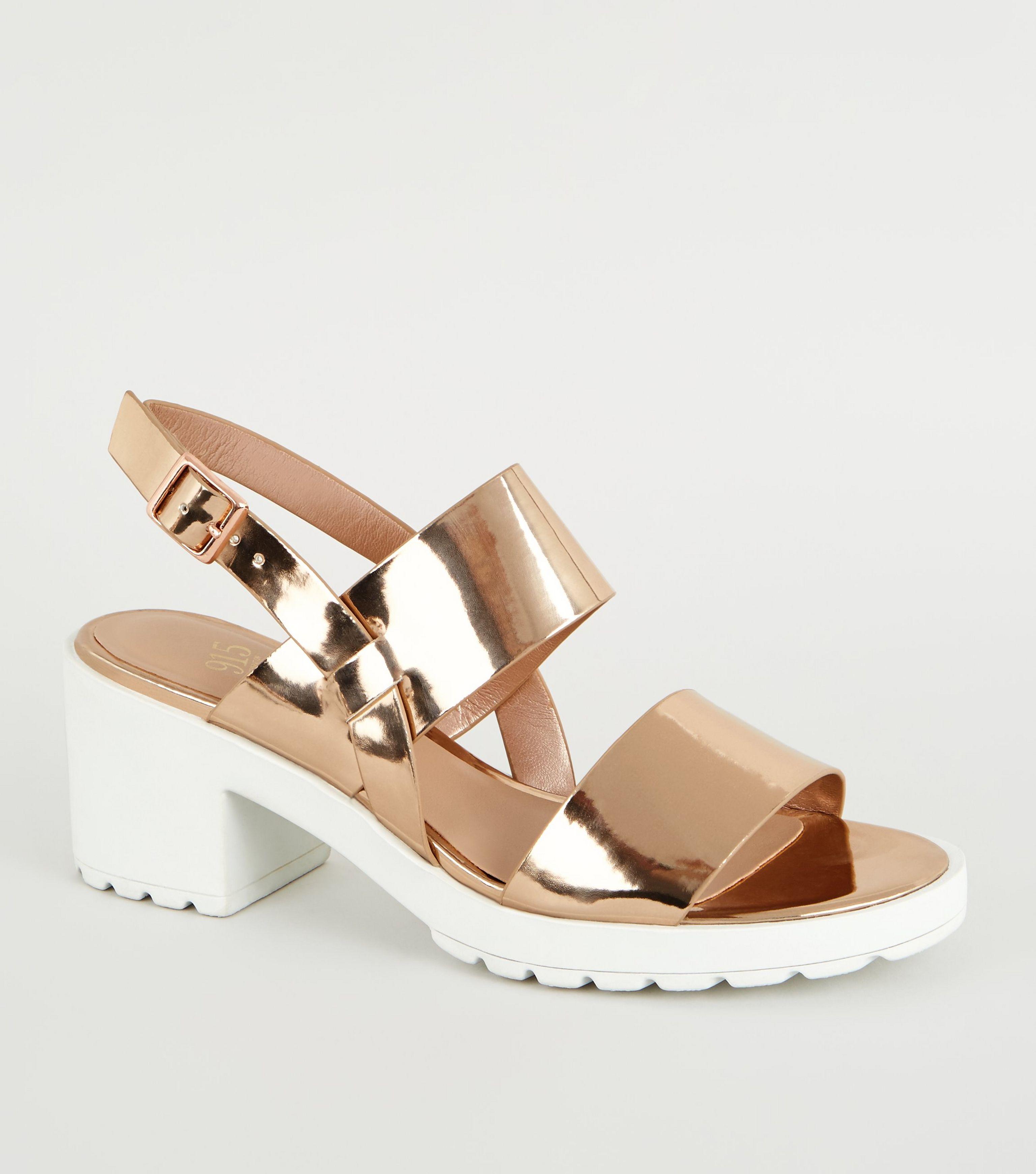 new look chunky heel sandals