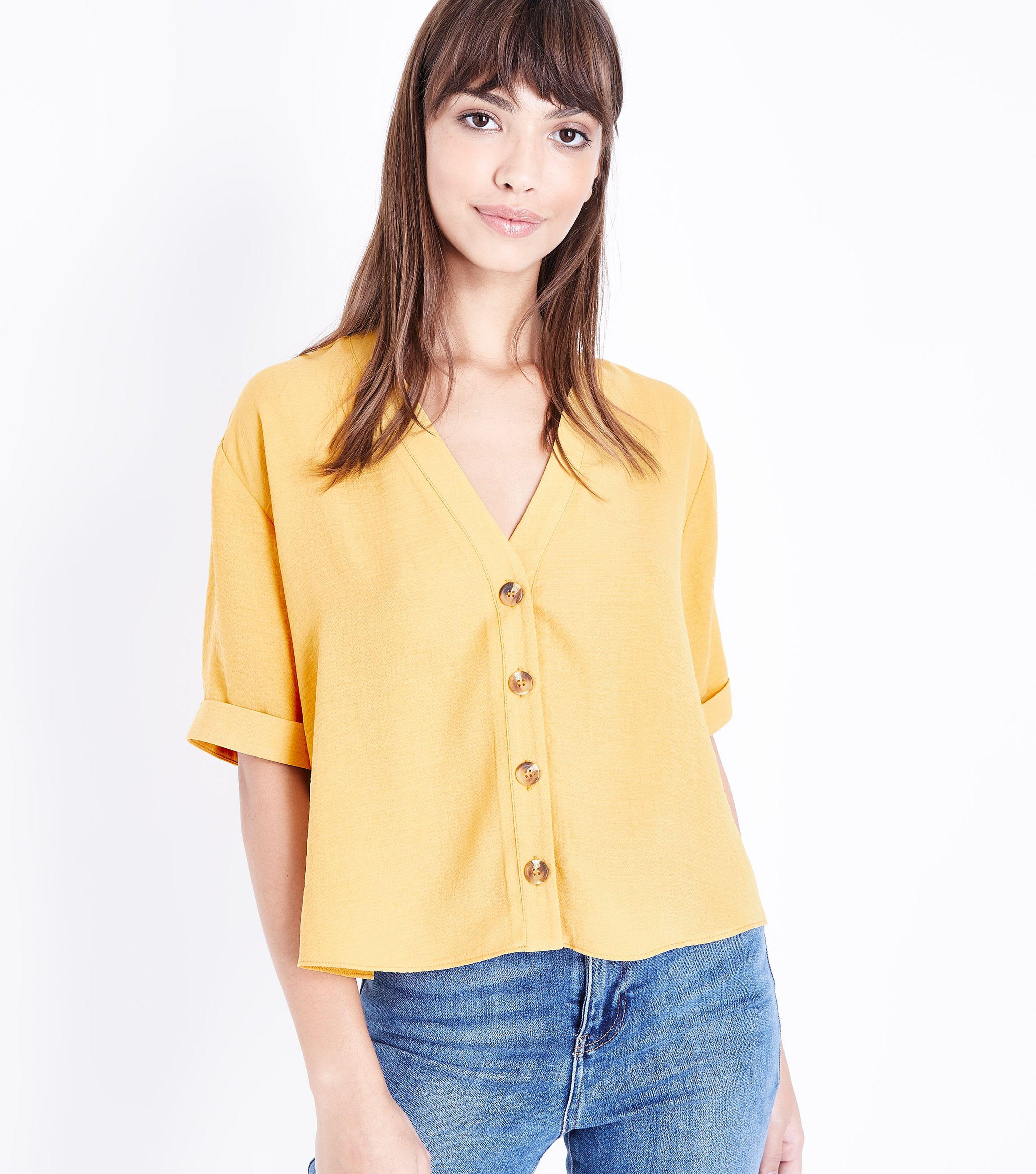 new look yellow blouse